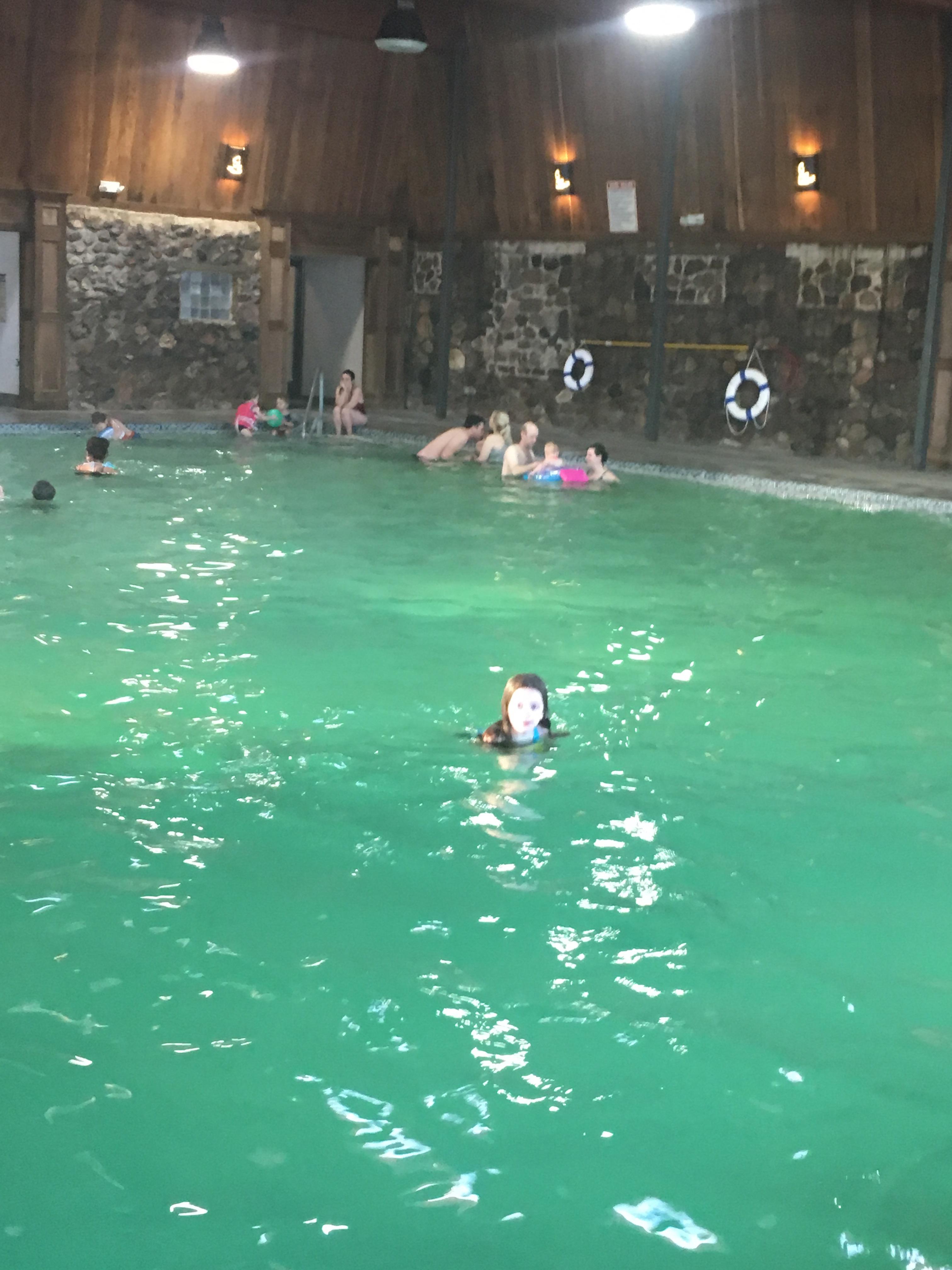 A look inside of the recently renovated sleeping buffalo hot springs