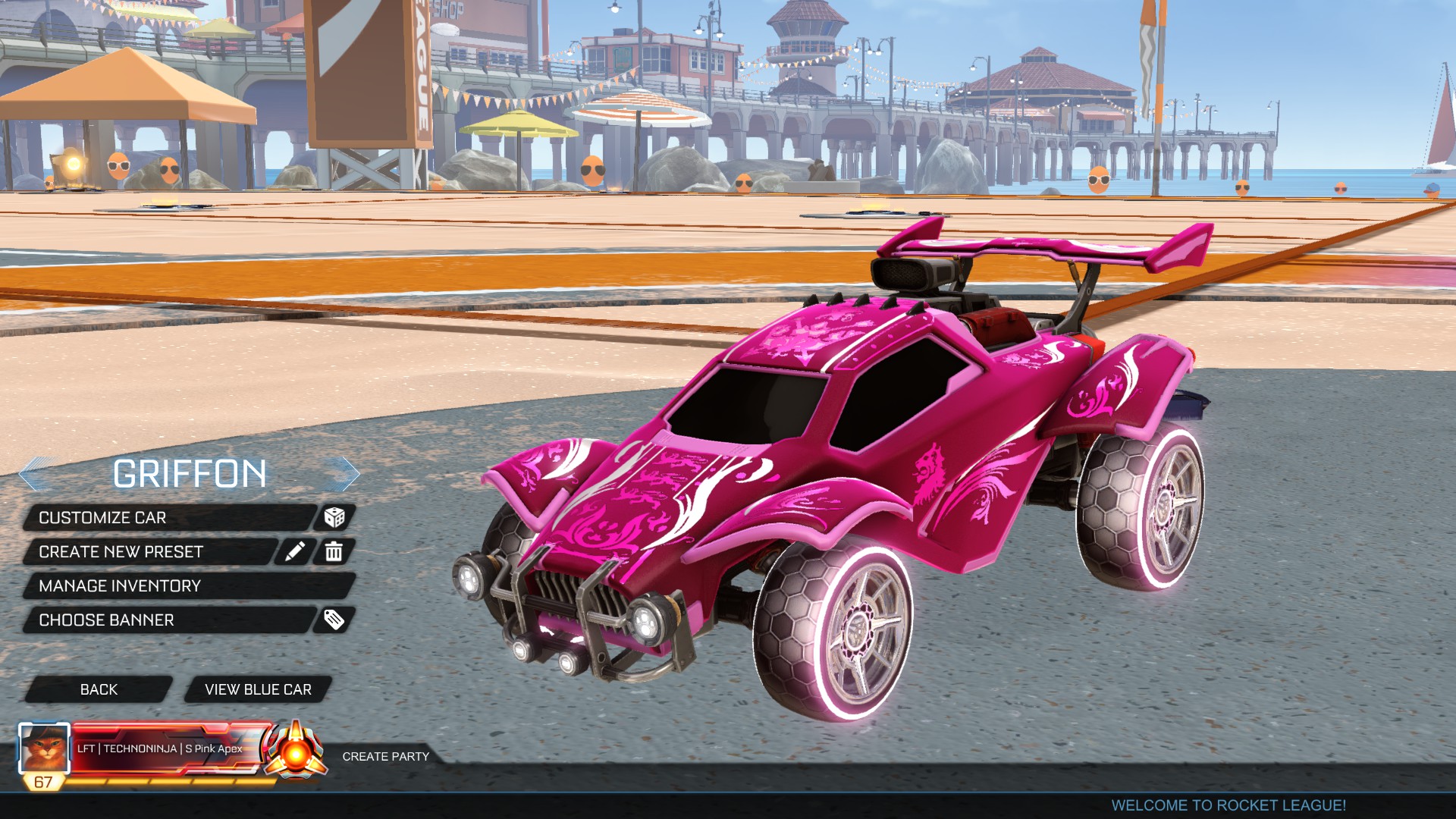 Got these Pink Apexs in RLCS too bad they don't have better glow r