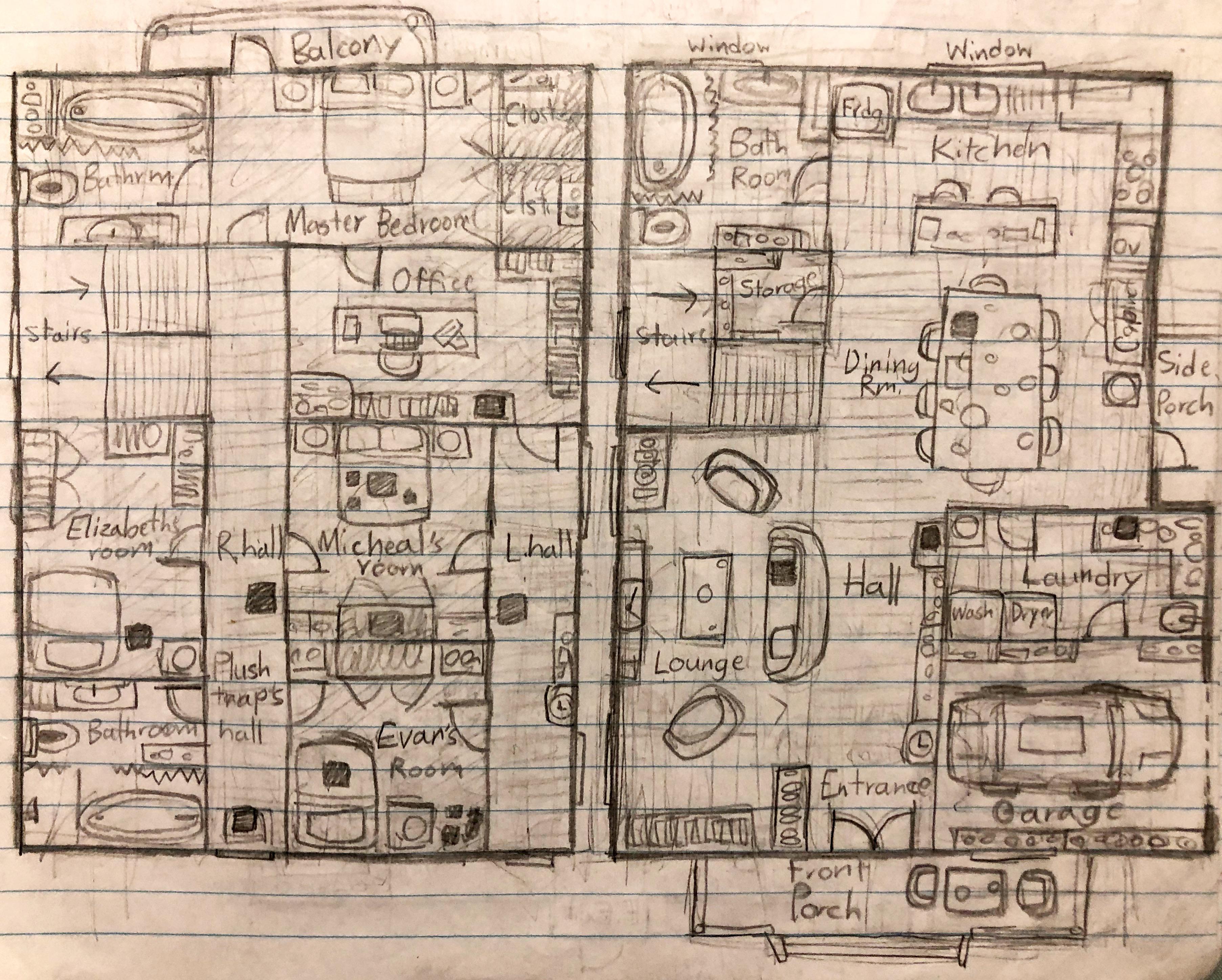 Here is my redesign of FNAF 4’s Afton House! I took some liberties to