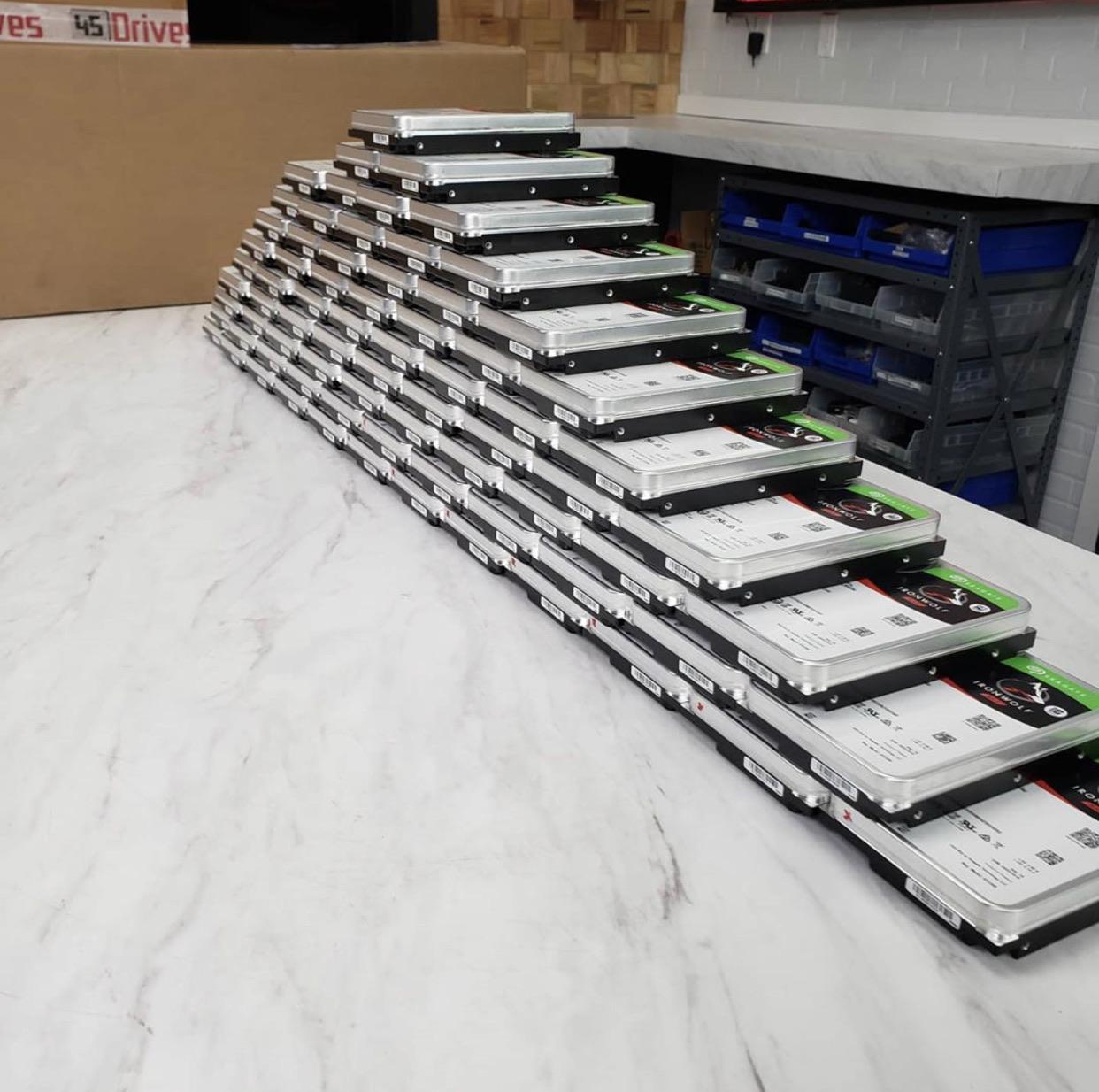 This is what one petabyte looks like, Thea are 16 terabytes each r