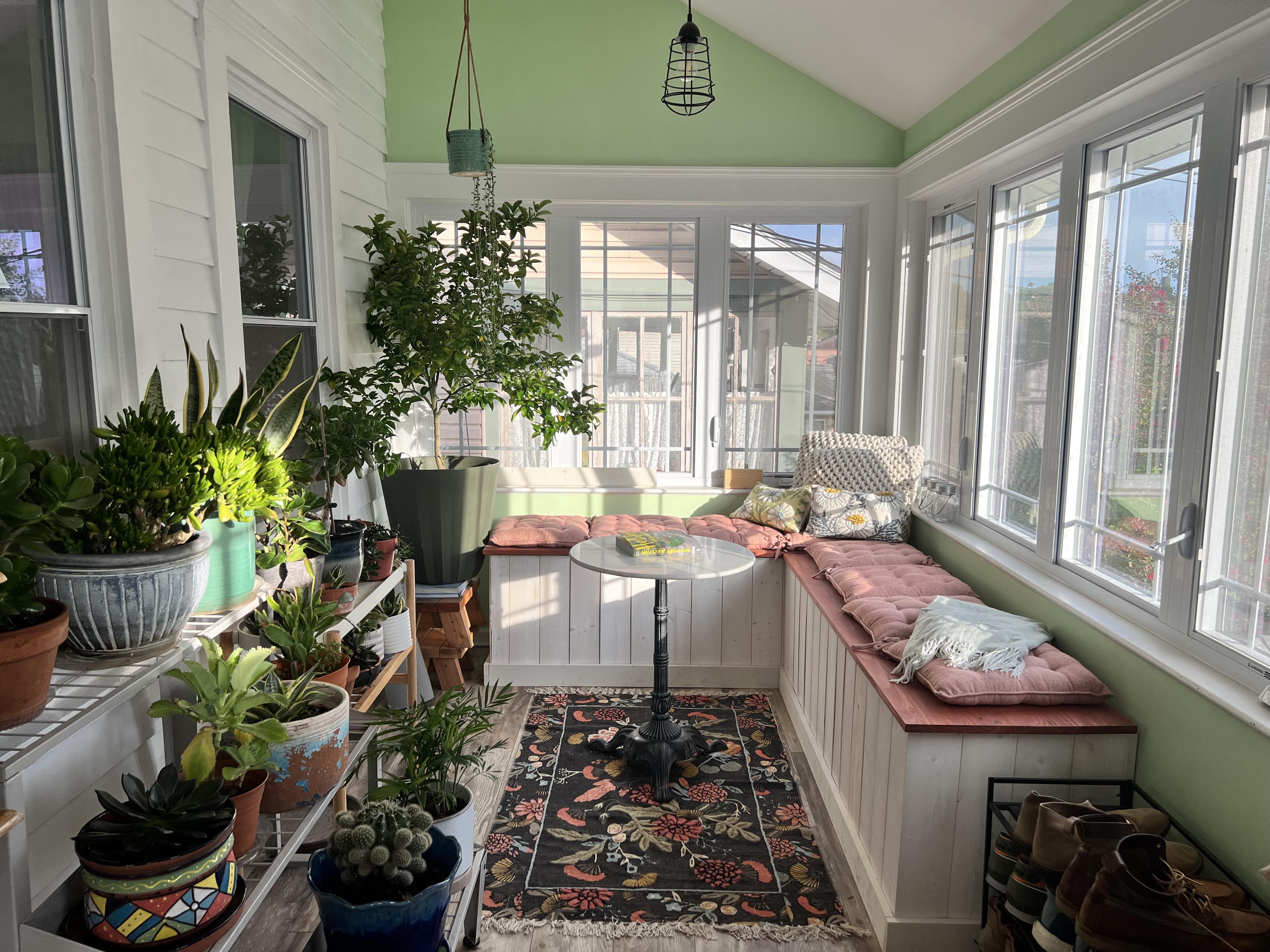 Our front porch turned plant room. r/houseplants