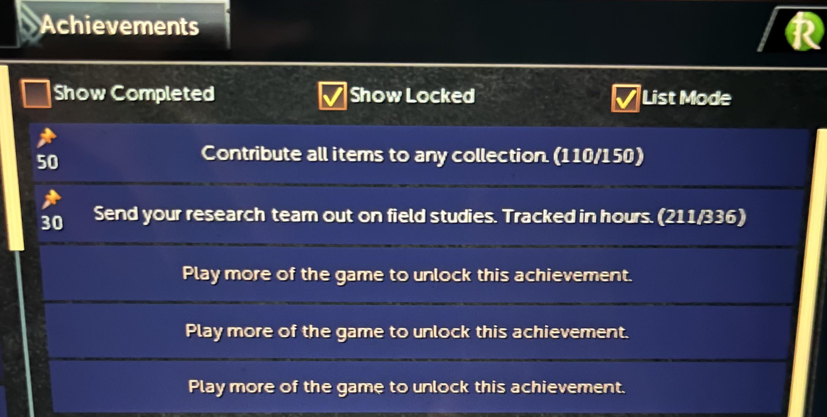 Which collection is fastest way to finish the first achievement? I’m