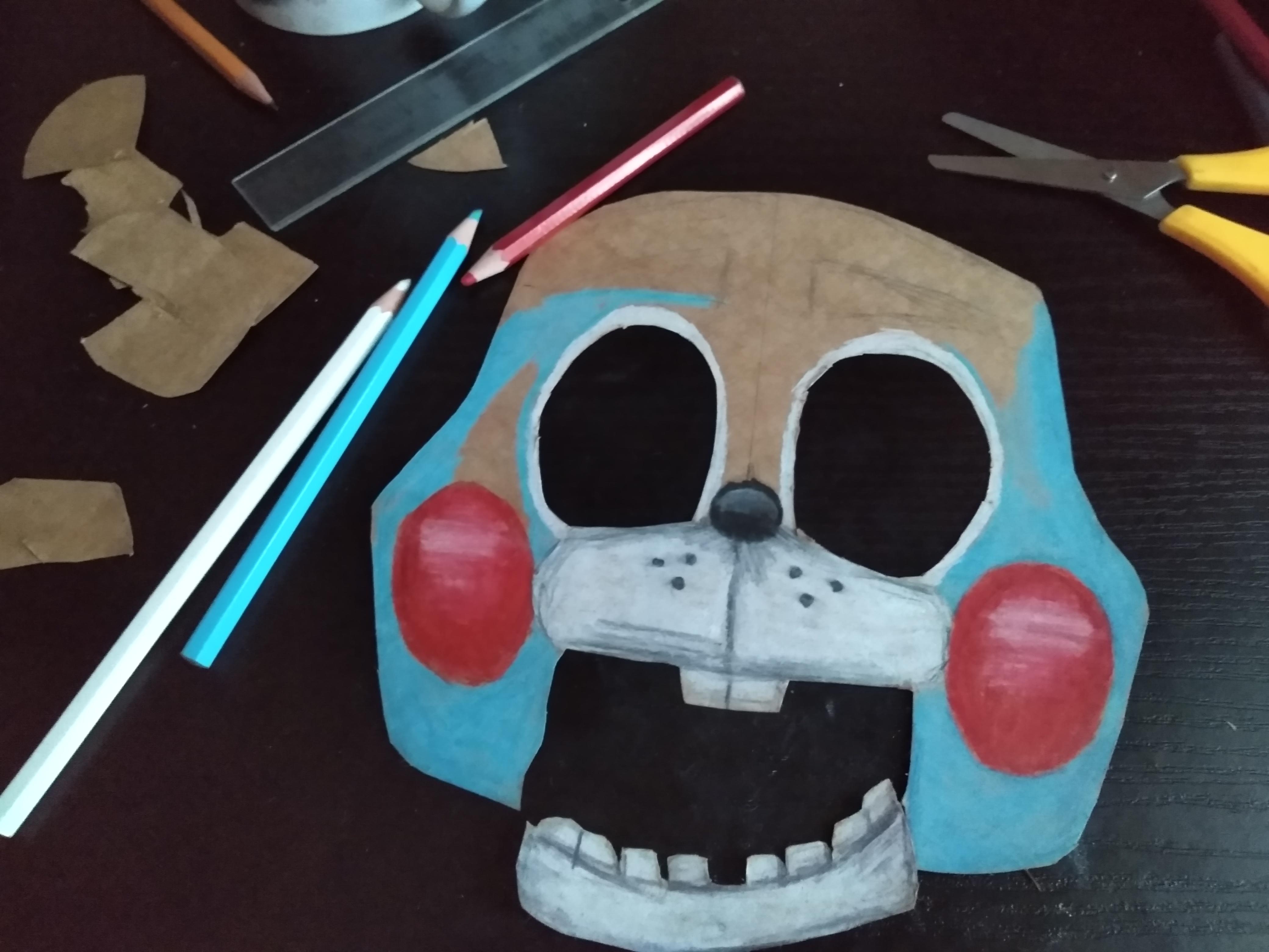 (WIP) i'm making Toy Bonnie mask! r/fivenightsatfreddys