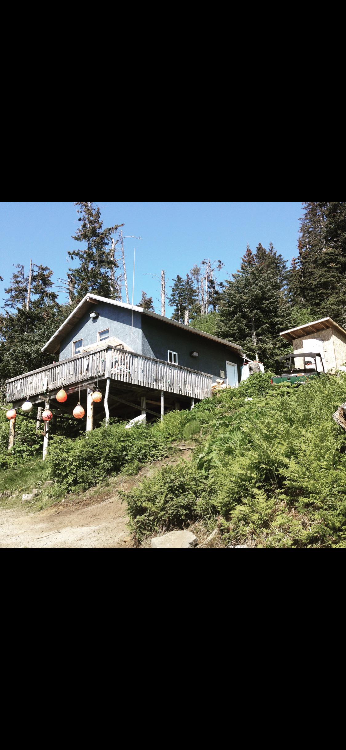 My remote cabin in the Kachemak Bay in South Central Alaska. The lumber