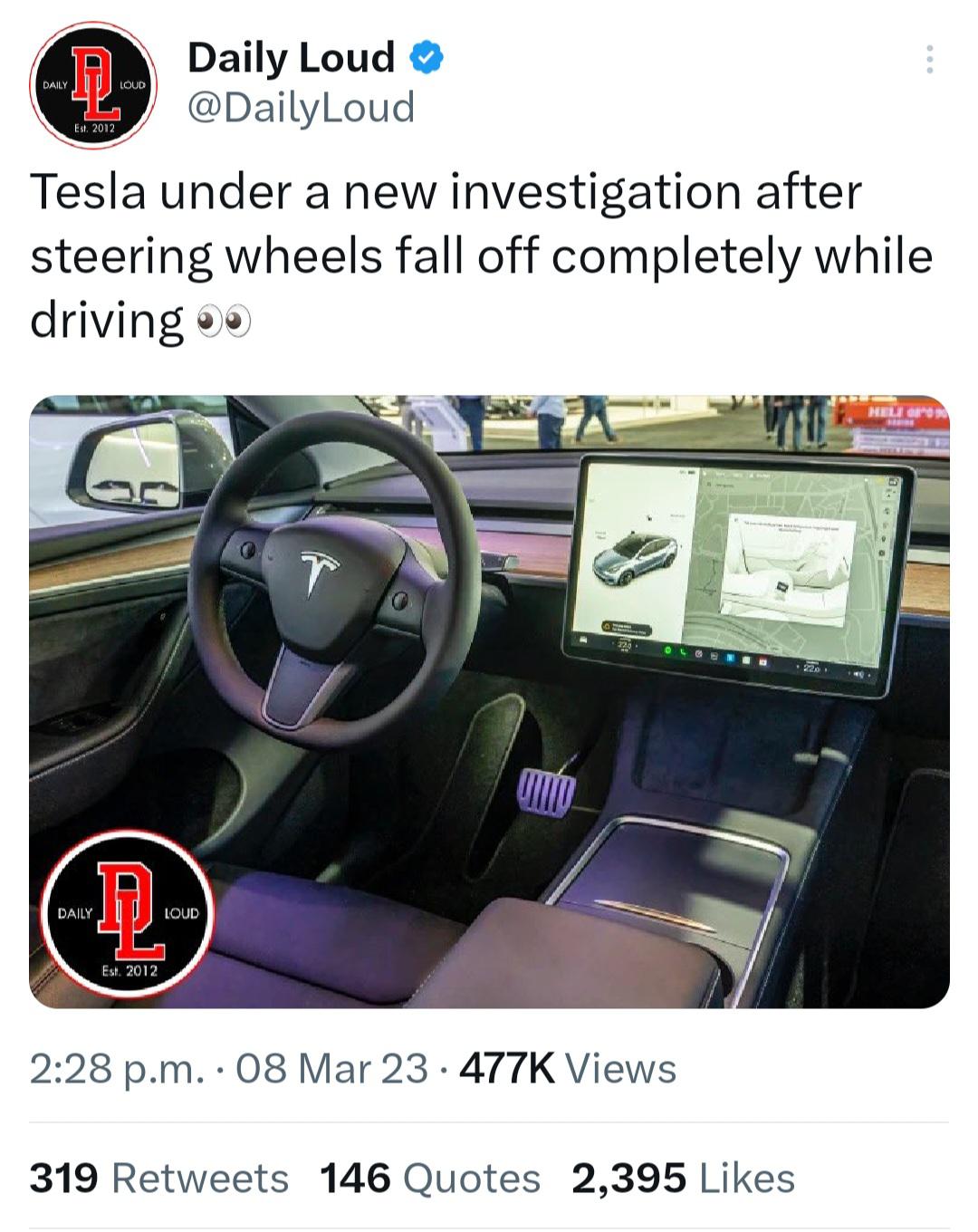 Tesla steering wheels falling off r/WhitePeopleTwitter