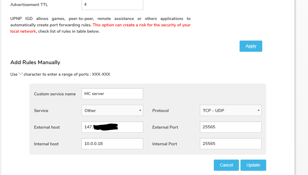 port forwarding not working r/Minecraft