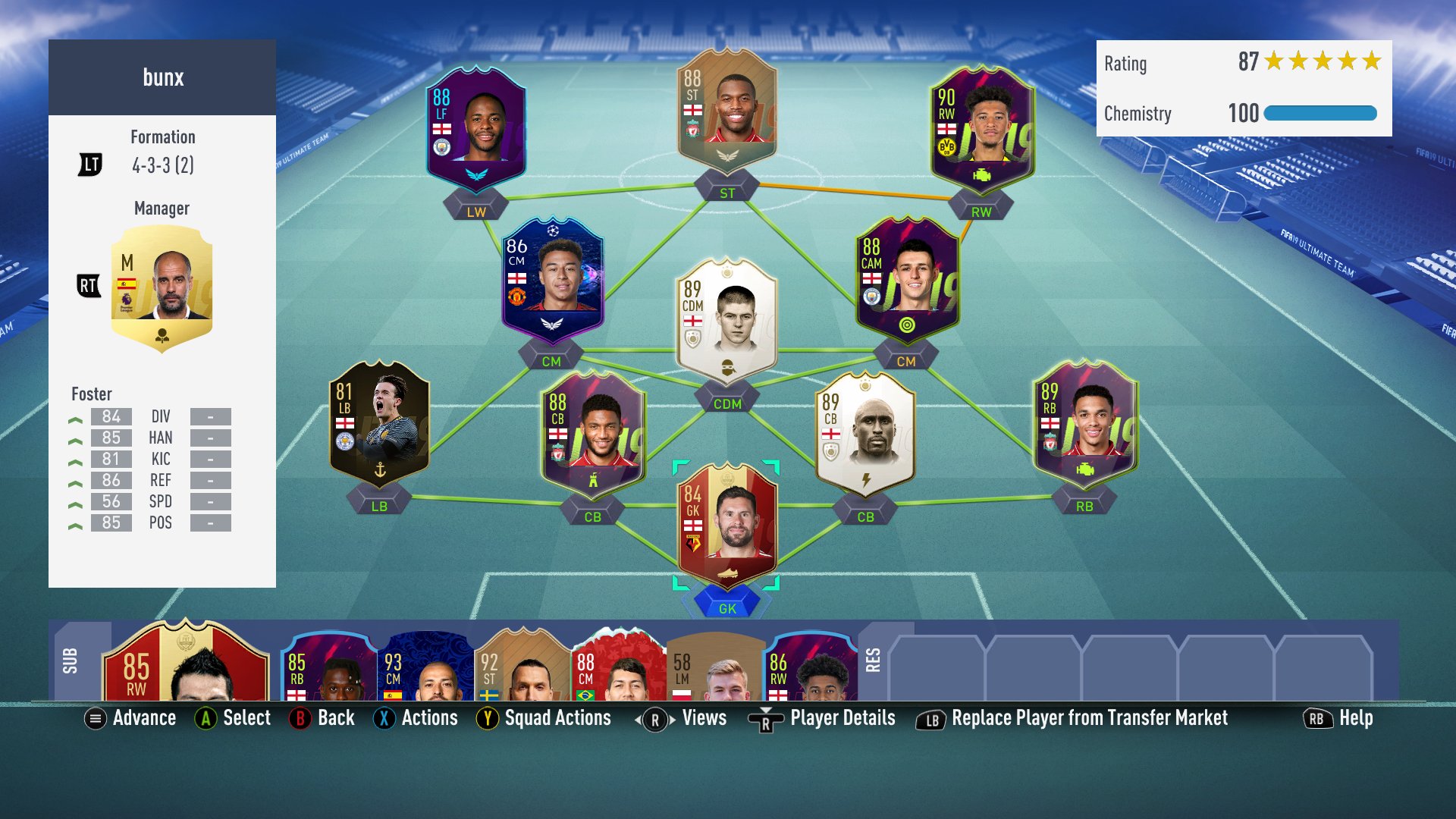 NonMeta Squad Builder England Team FIFA