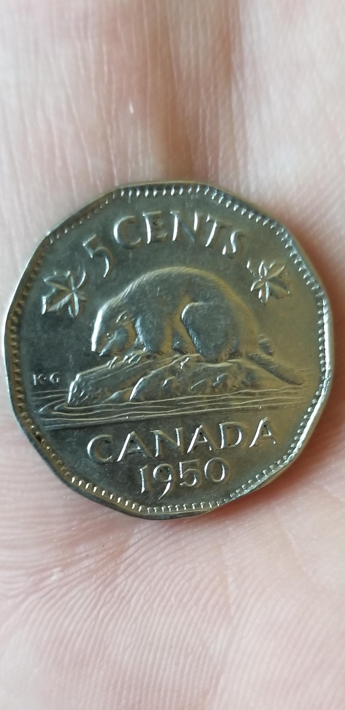 Found a 1950 Canadian nickel today! It's been a good day. 😄 r/coins