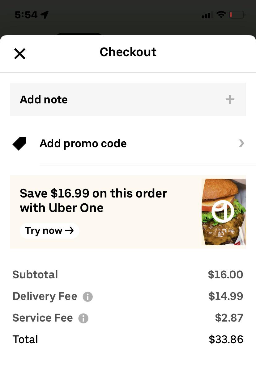 Tried to order 6 pack of beer from Uber Eats and this is how much they