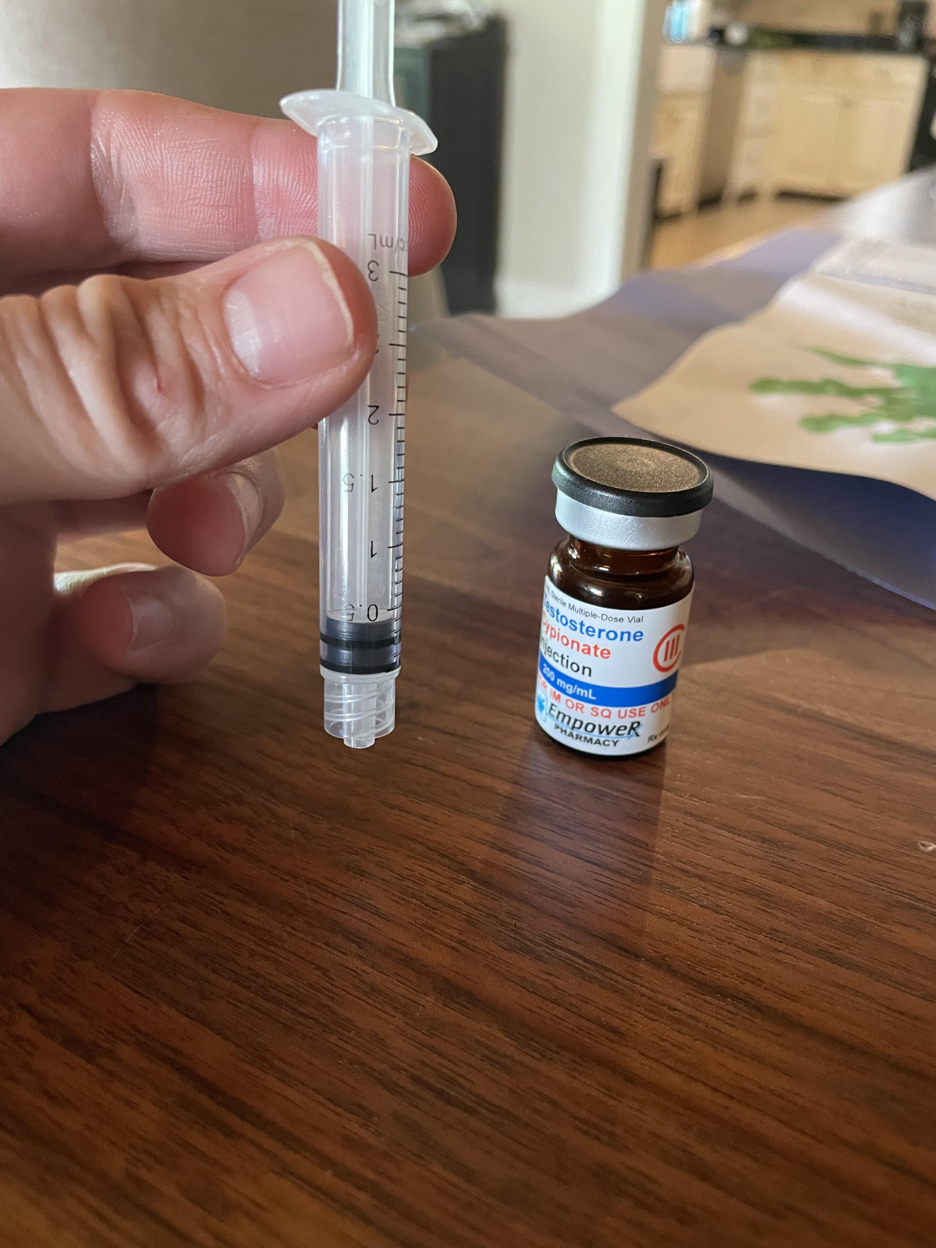 Am I figuring this right? 100mg is equal to .5ml on the plunger