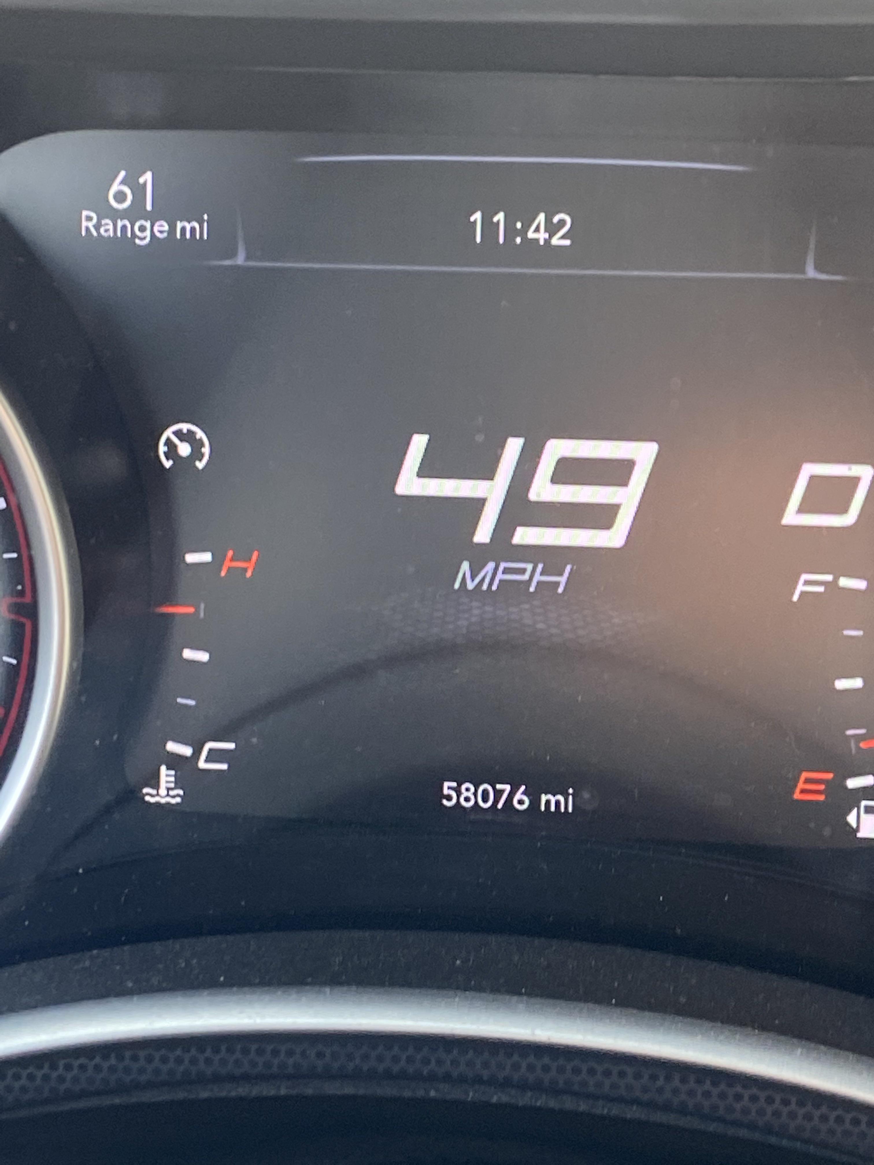 17 Charger awd v6. Any idea why driving it for 5 minutes has the temp