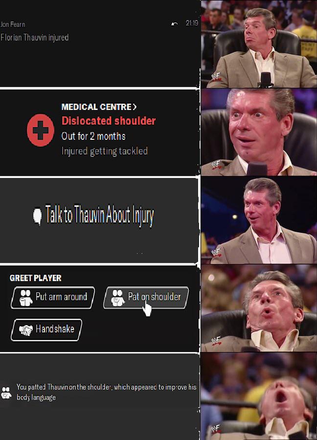 Dislocated shoulder r/footballmanagergames