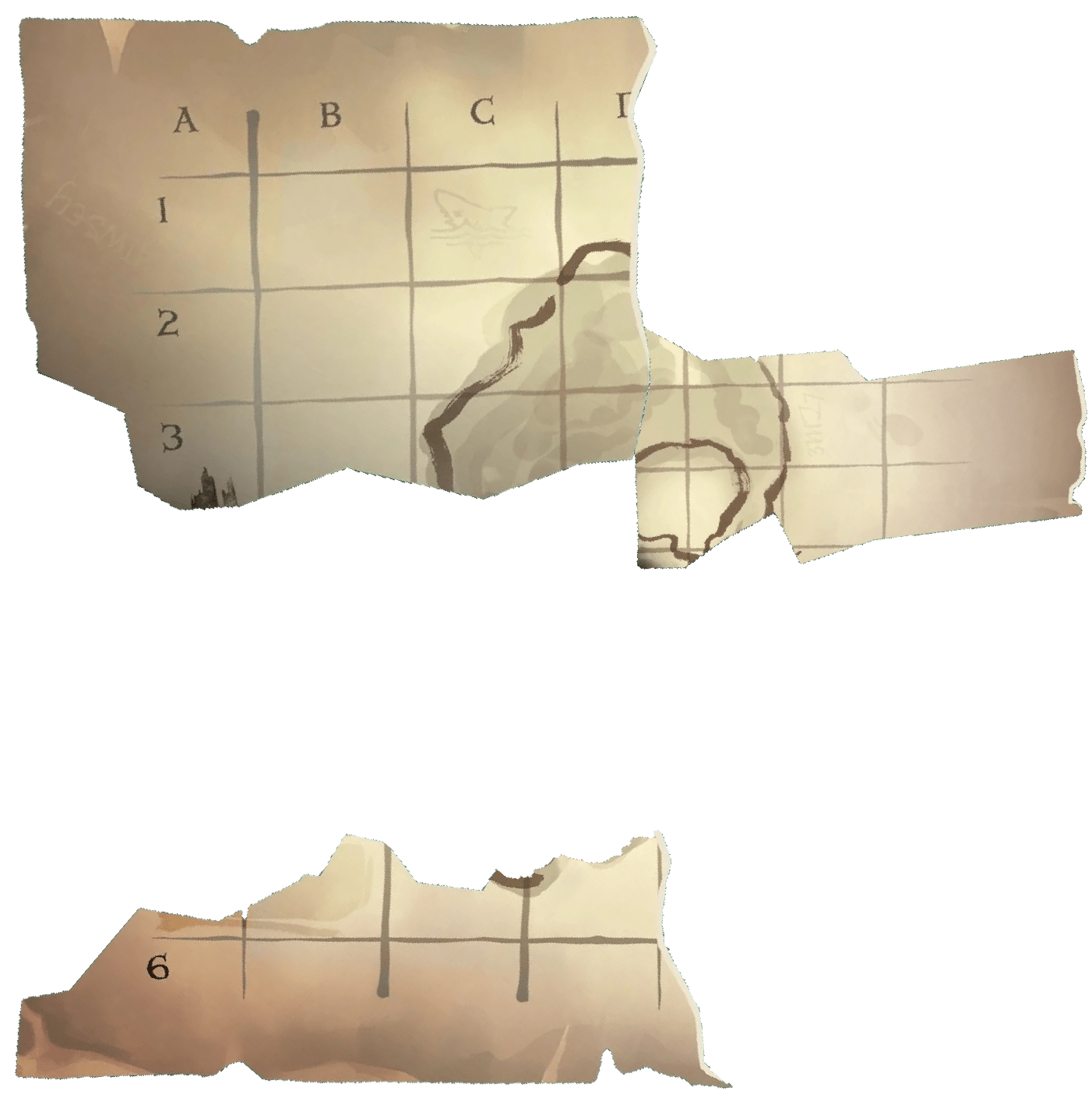 put the map pieces found so far together. r/Seaofthieves