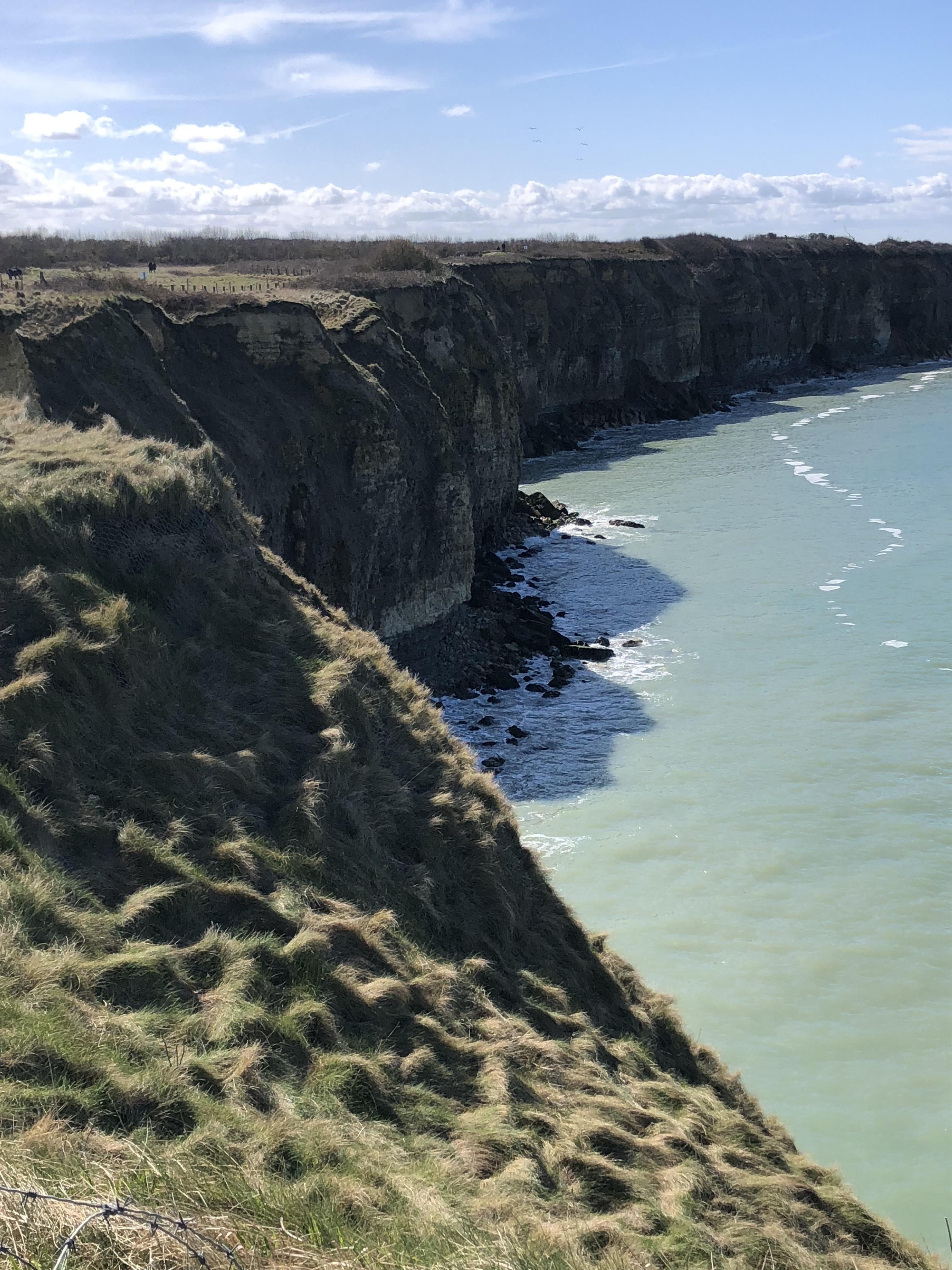 Pointe Du Hoc Cliff in Normandy France Army Rangers had to climb