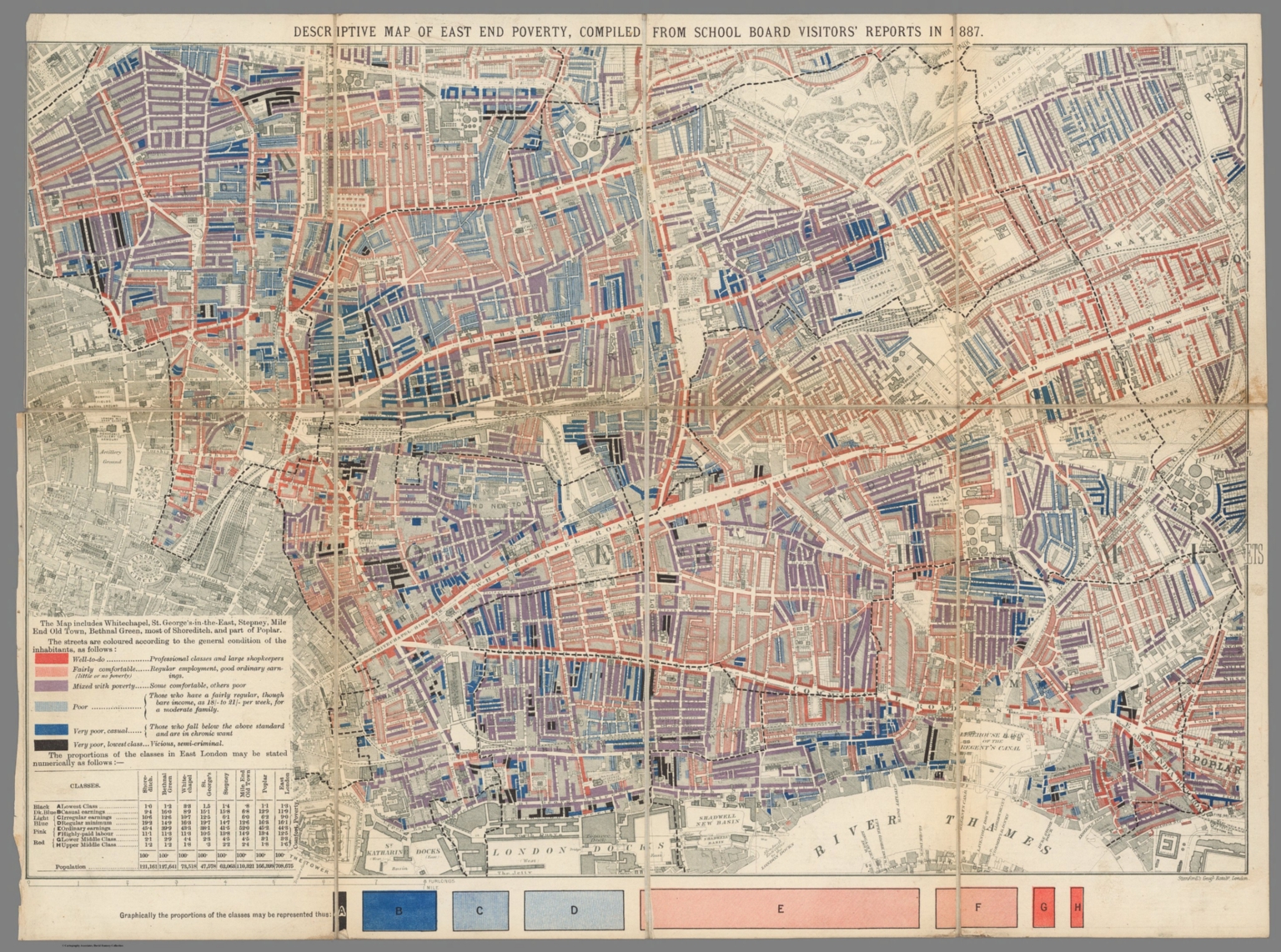 London East End Map Charles Booth's London East End Poverty Map from 1902 MapPorn