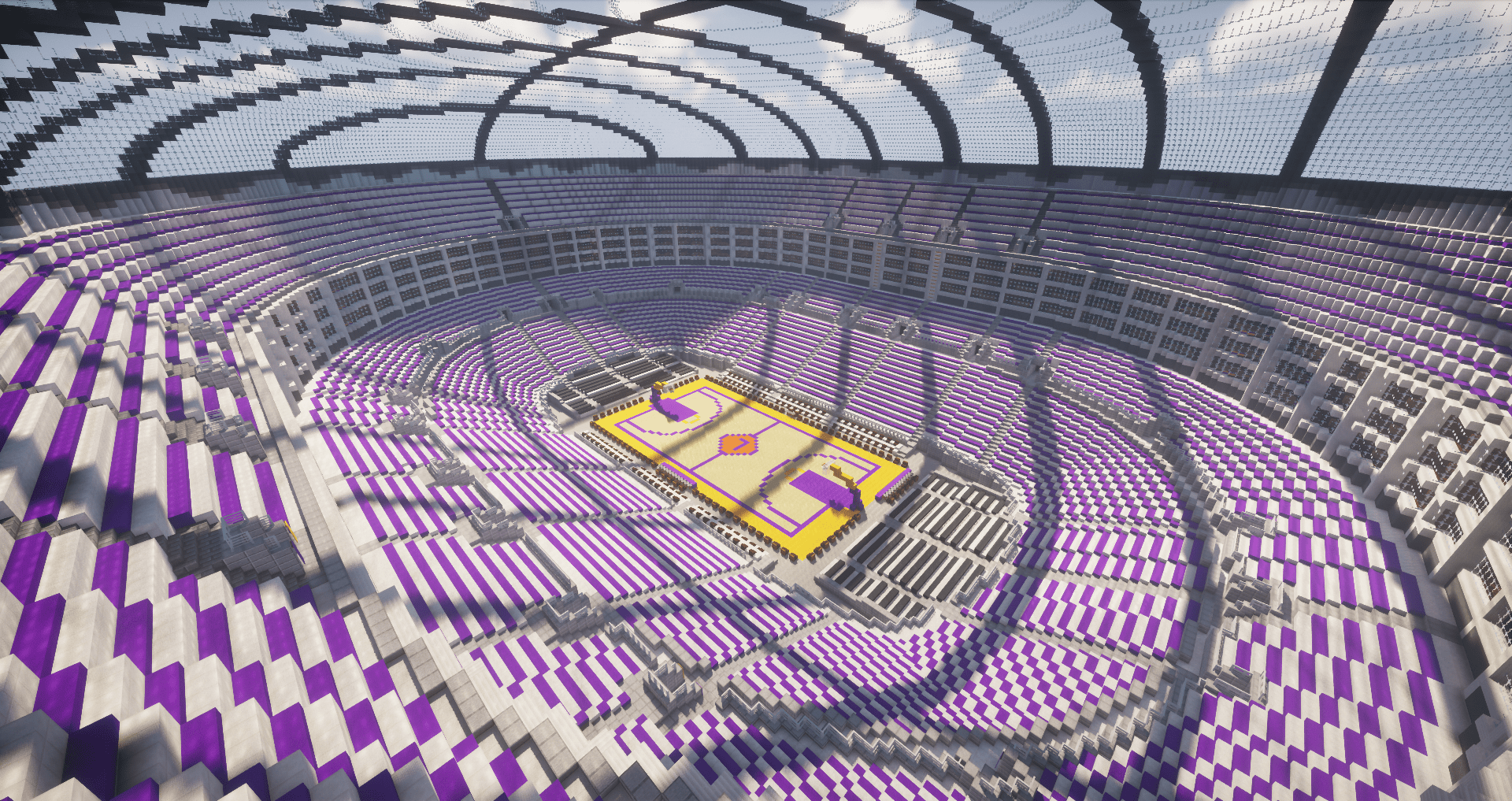 The inside of one of my arenas r/Minecraft