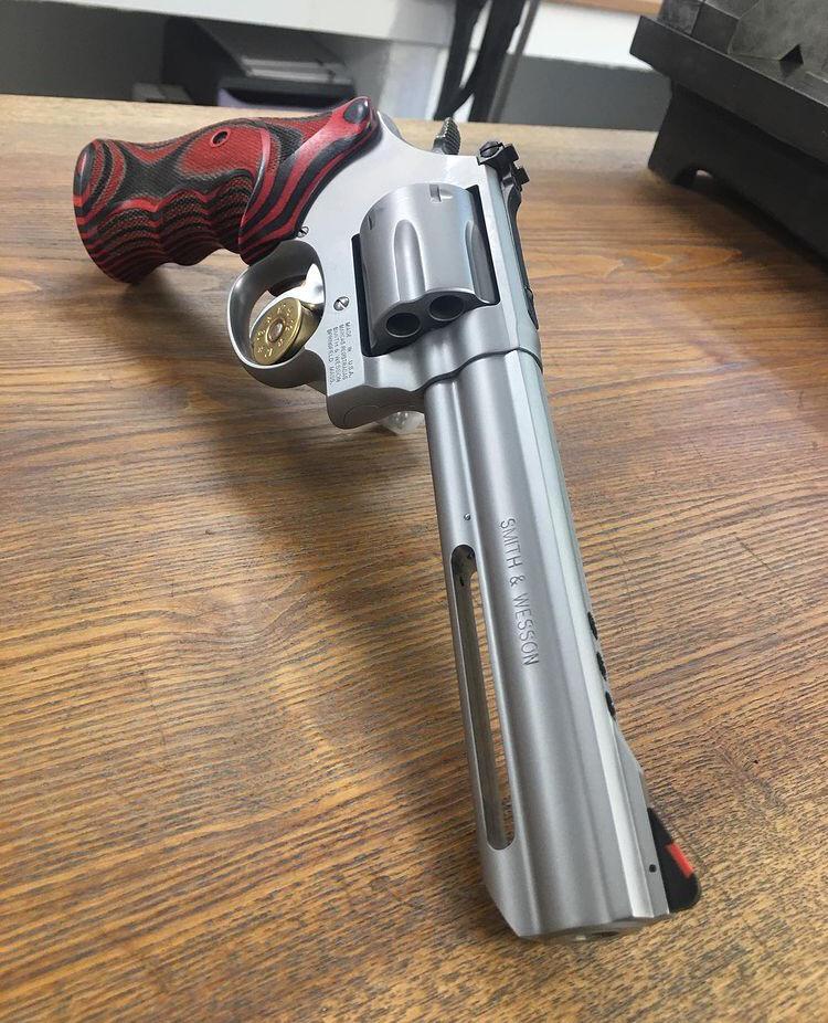 6866 custom made with glass bead finish barrel porting, custom smooth