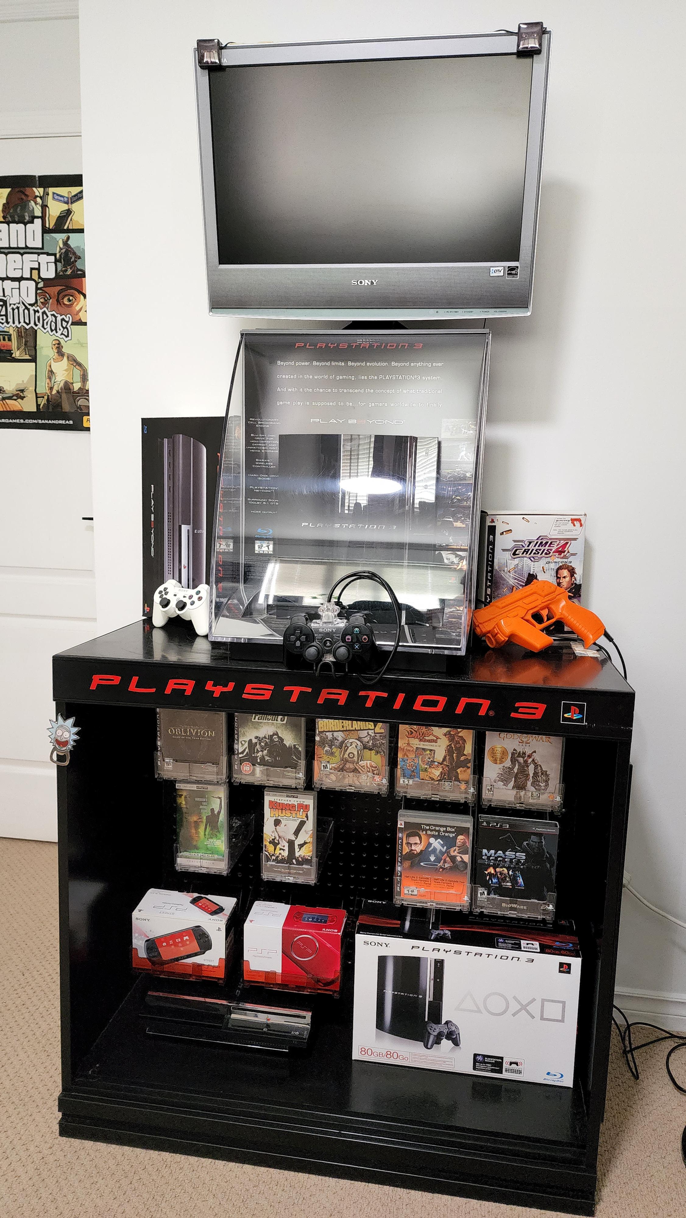 My new Ps3 Kiosk and Display set up. Gameroom Addition. Some of