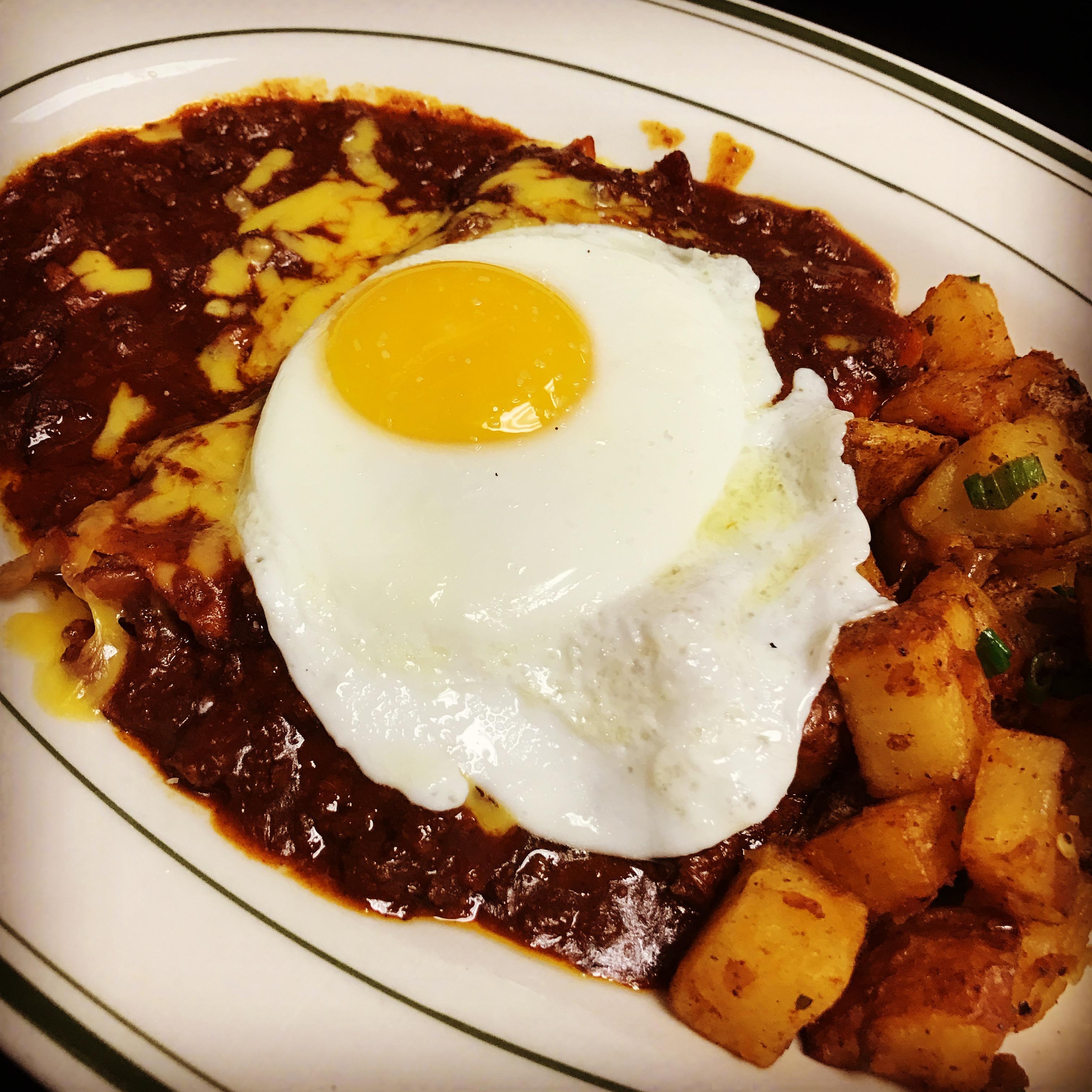[I Ate] Bacon Enchiladas with a fried Egg on top. r/food