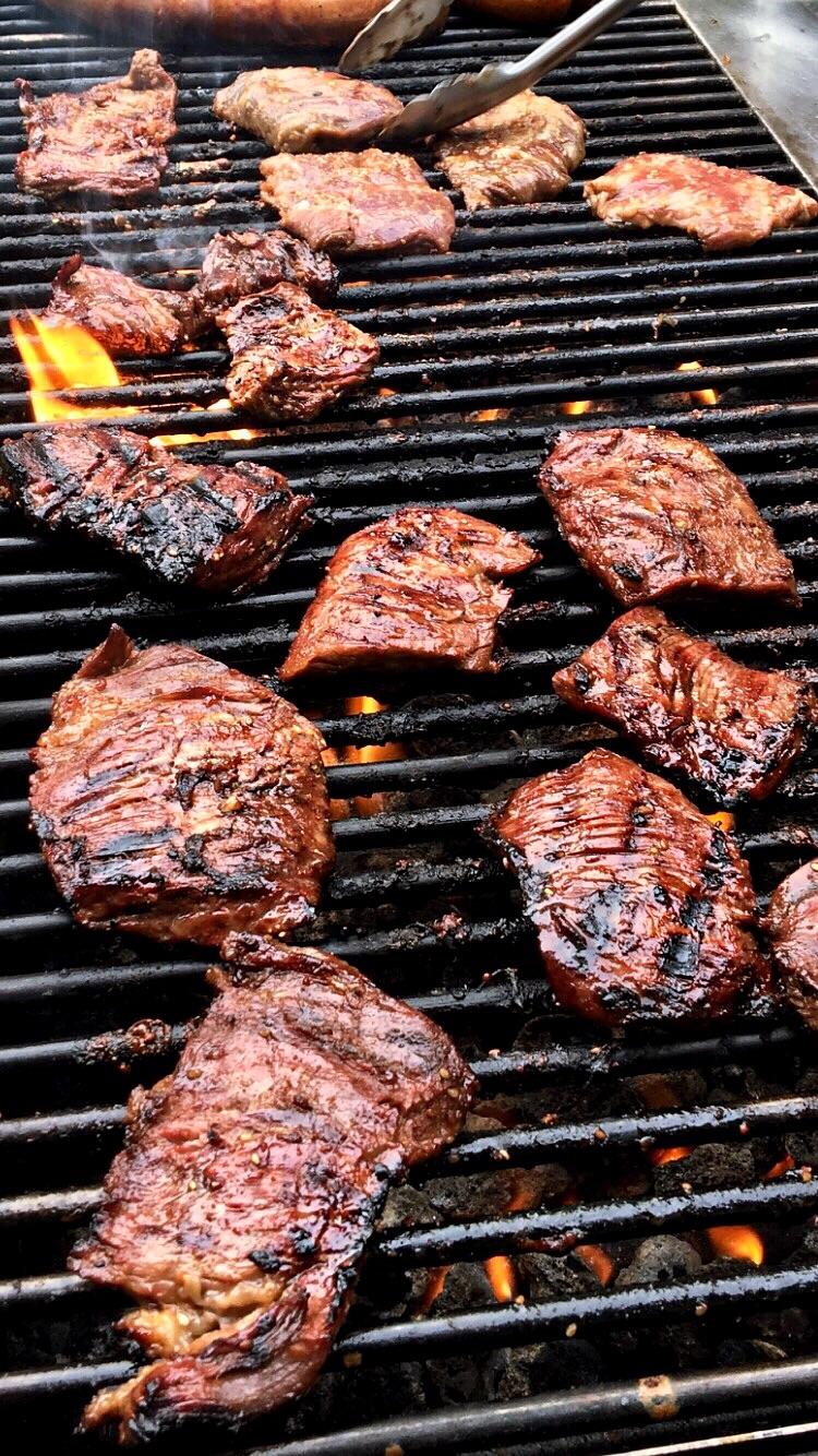 Memorial Day Skirt Steaks Beer/Teriyaki Marinade [OC] [750x1334] r