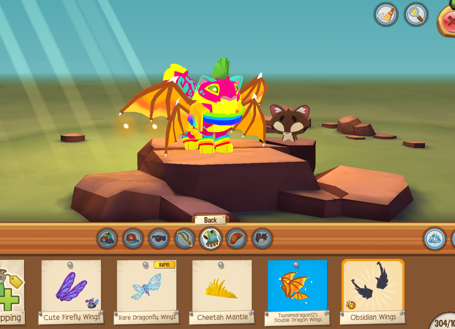 Color swapping orange double dragon wings! (because i have two of the