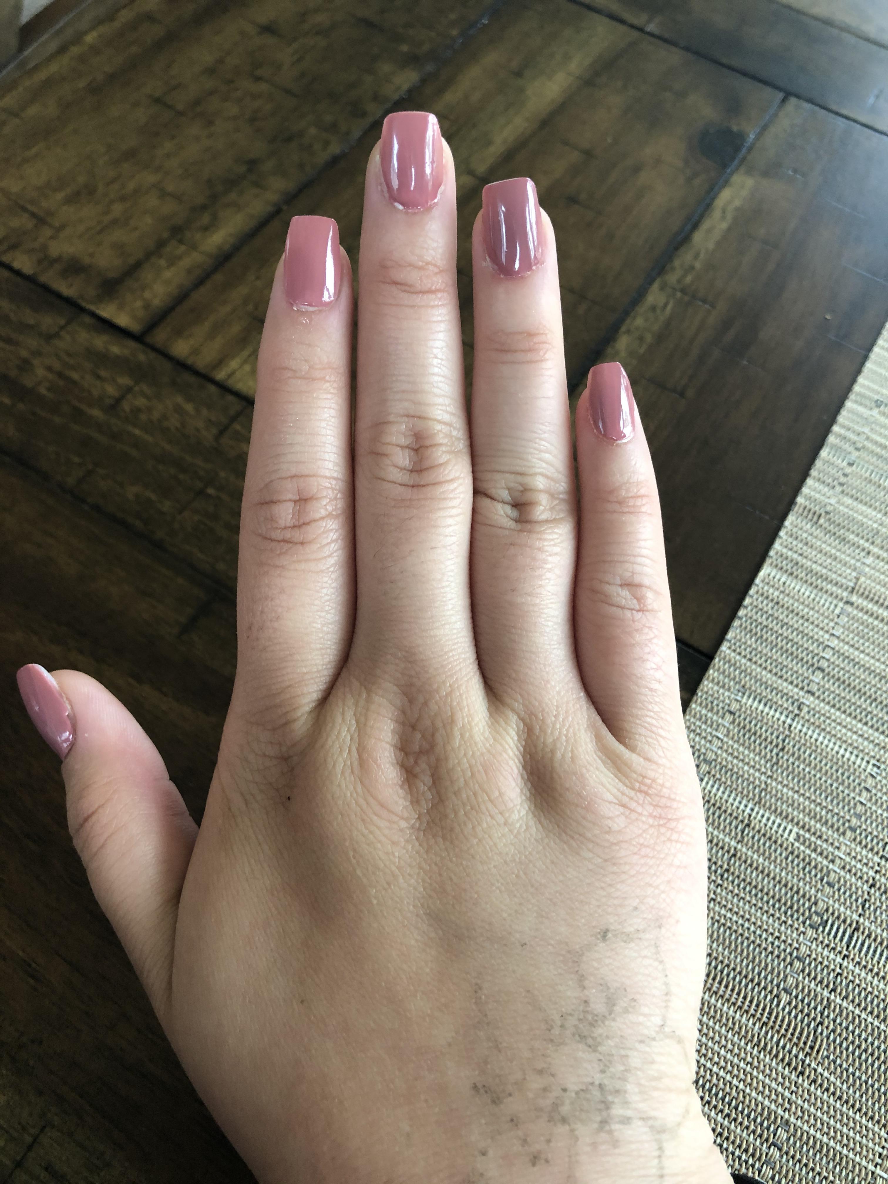 Did acrylics by myself for the first time! I have to fix the shape