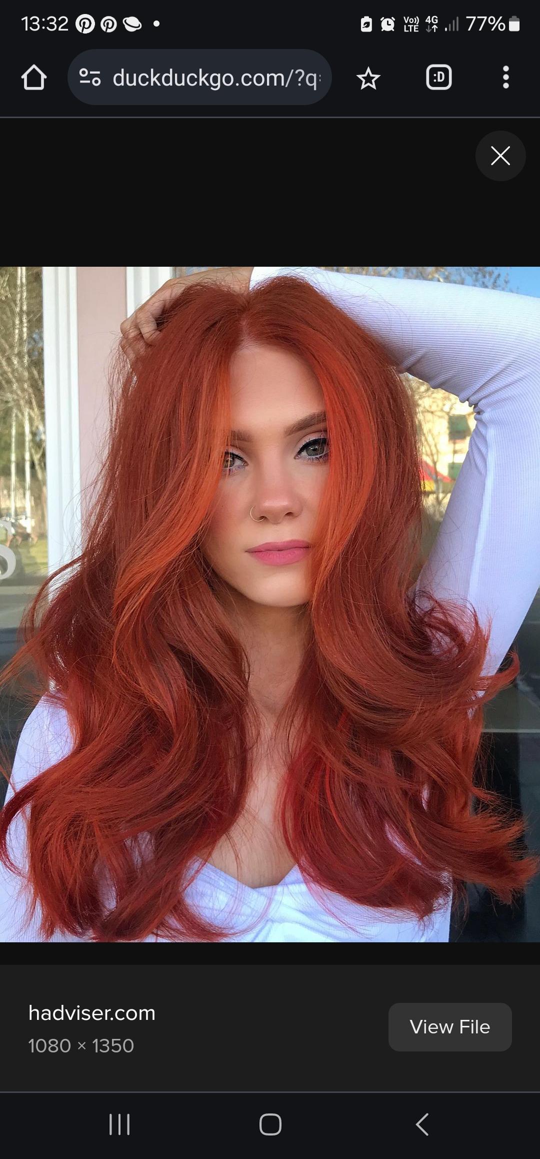 Copper red dye r/Hair