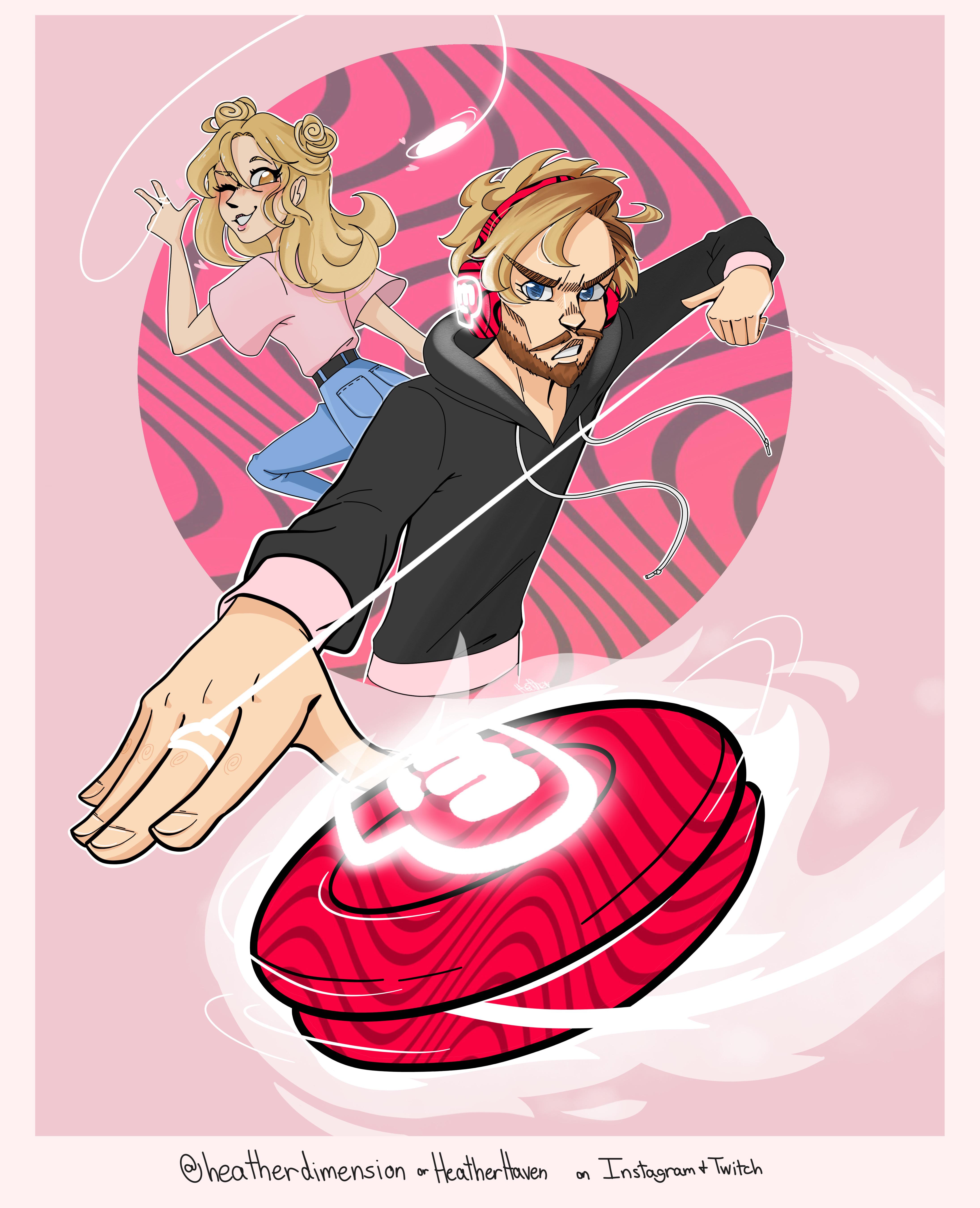 Fanart for Yoyo masters Pewds and Marzia (Pink version) love you guys