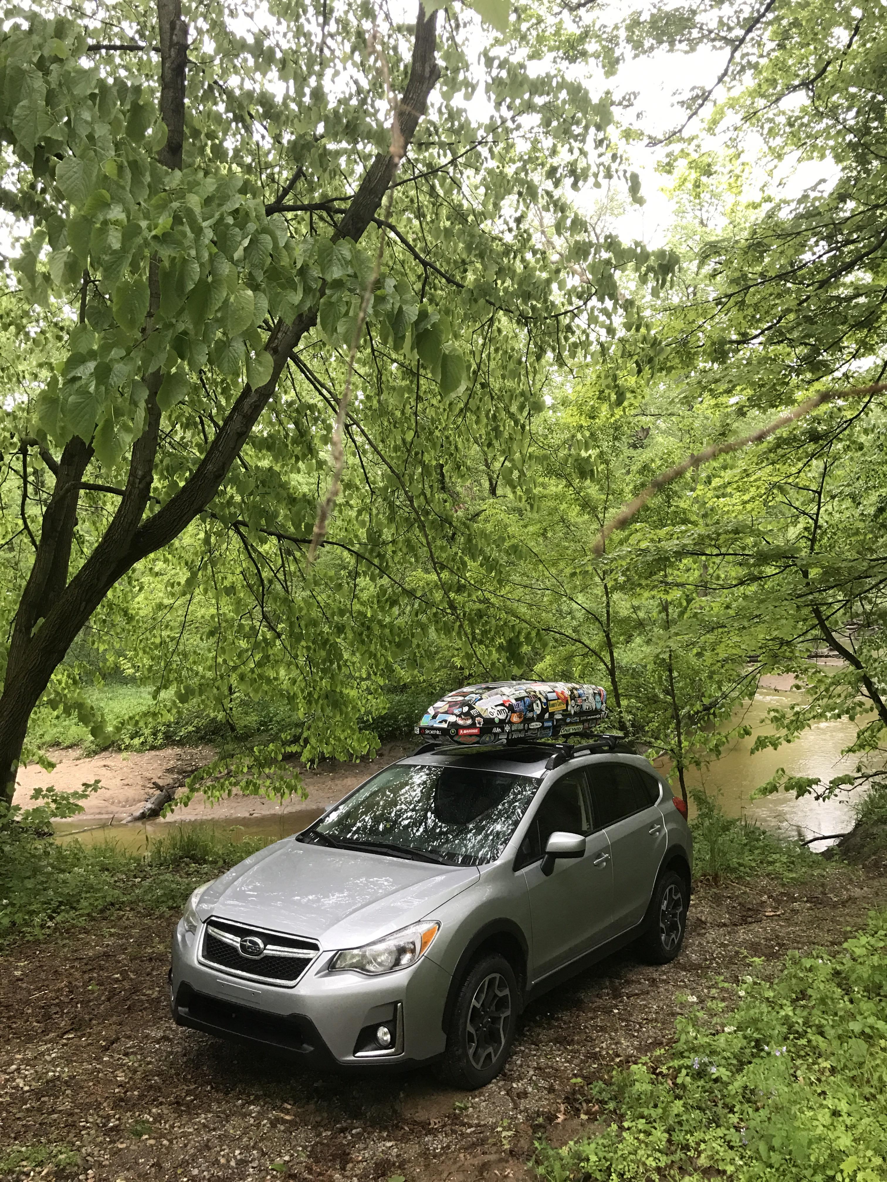 Last time camping with air mattress in the hatch. Too cold up here for
