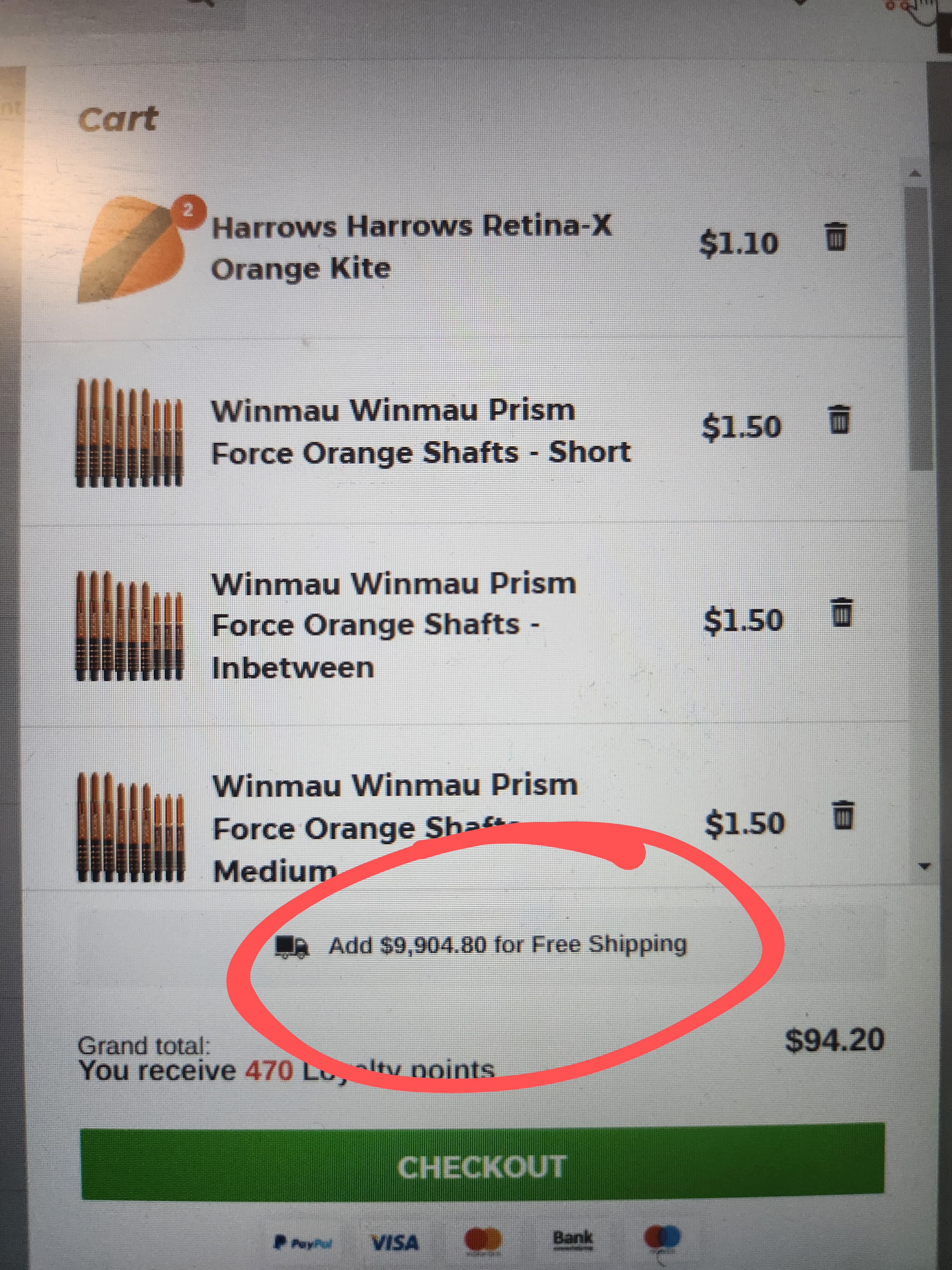 Free shipping here I come. with the best deals 🙃 r/Darts