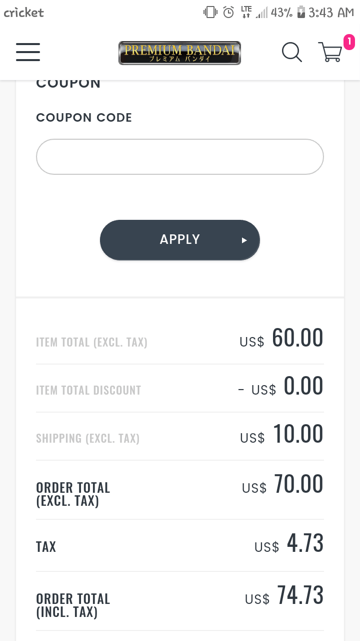 Anybody have any Premium Bandai Coupons cuz holy shit, I'm not trying