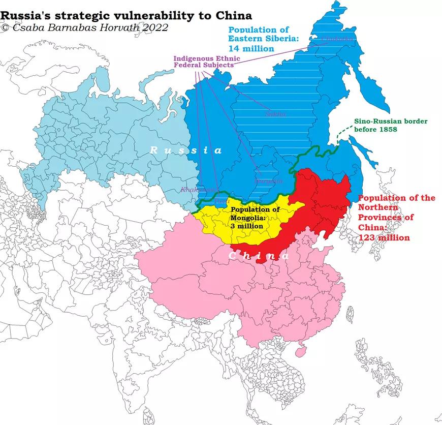 Russia's strategic vulnerability to China r/MapPorn
