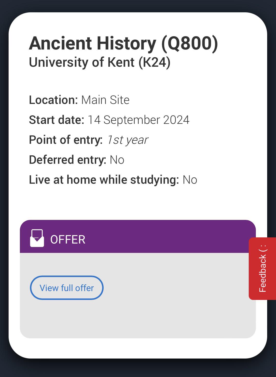 i know it’s not russell group like other offers on here but still!! 1/5
