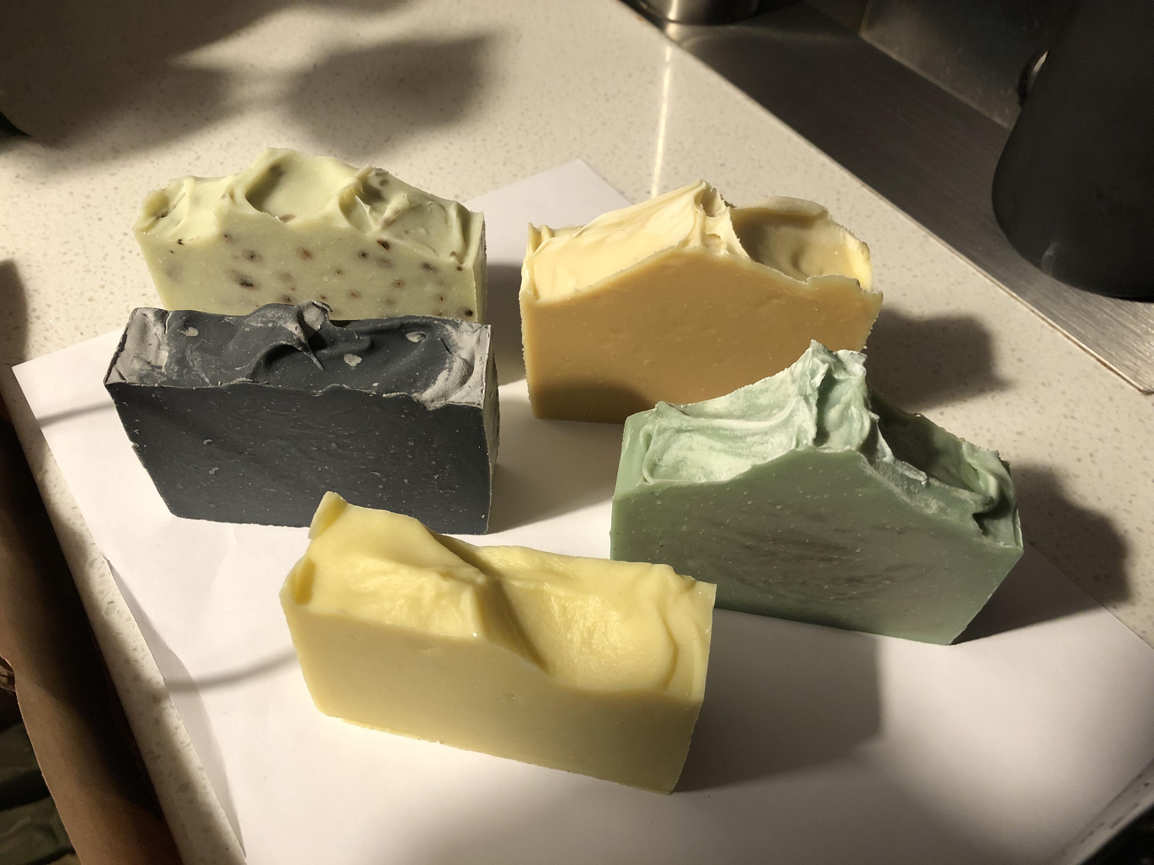 Soap Saga. Simple bar, charcoal (and intro to ash), half sap half