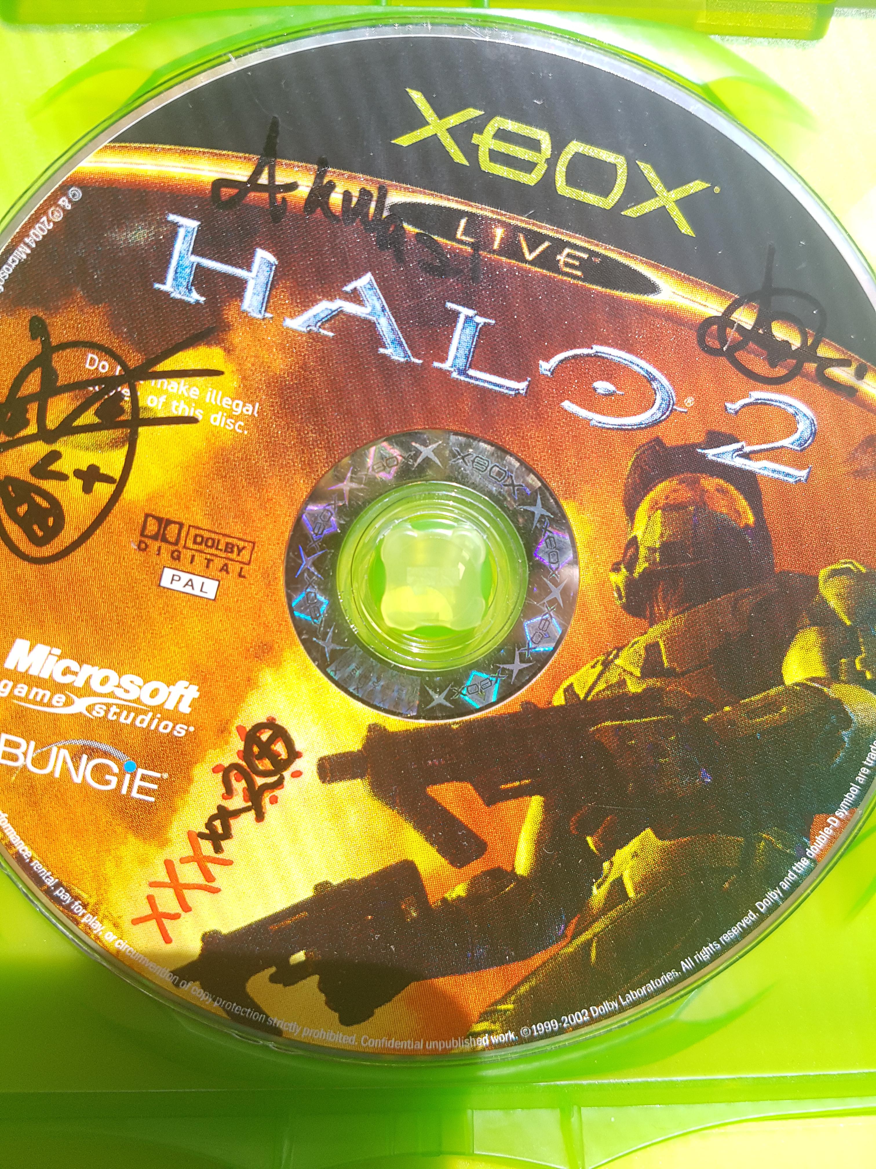 I have a signed copy of halo 2 but I don't know who signed it, if you