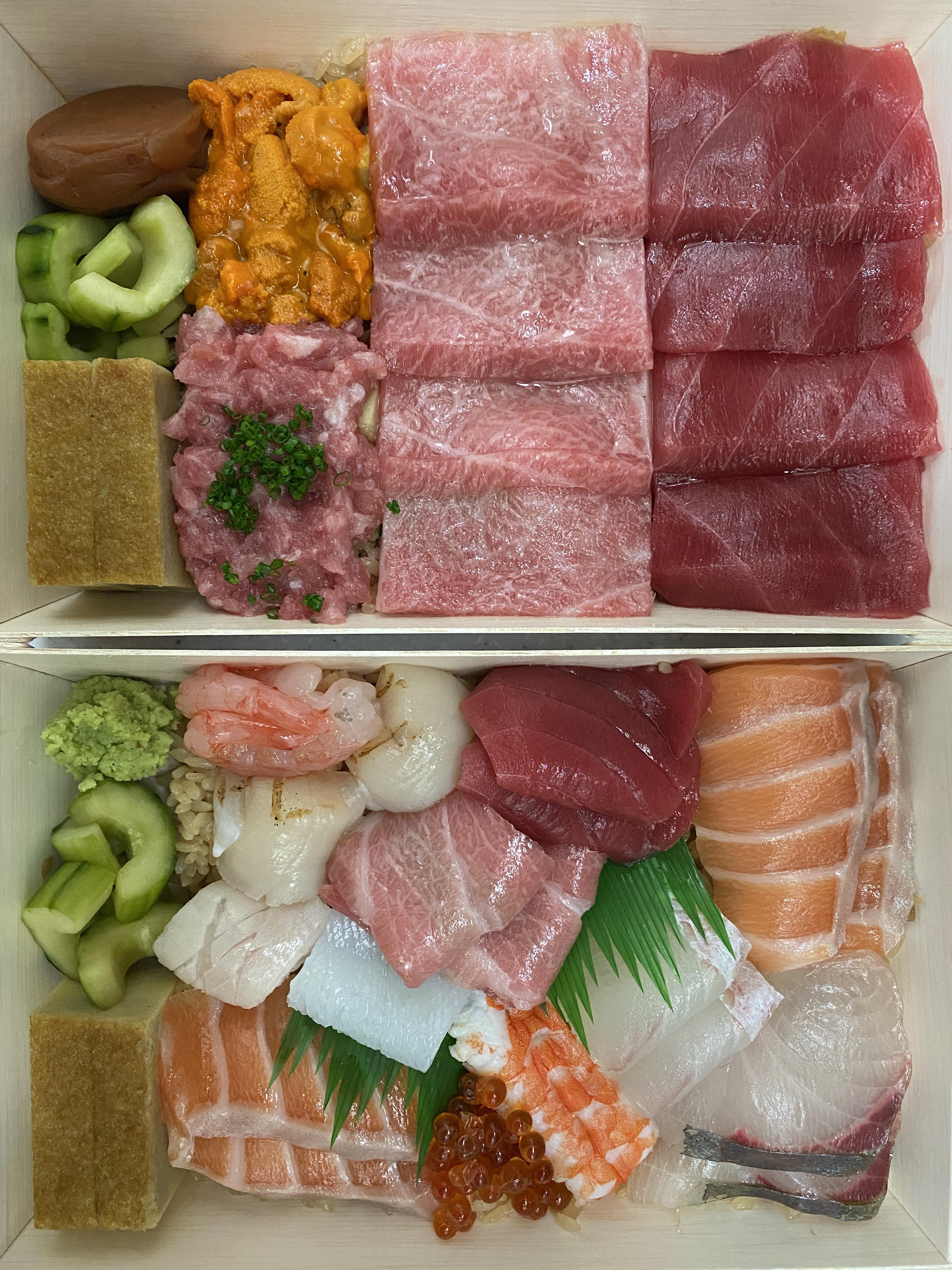 salmon oshi jalapeno sushi