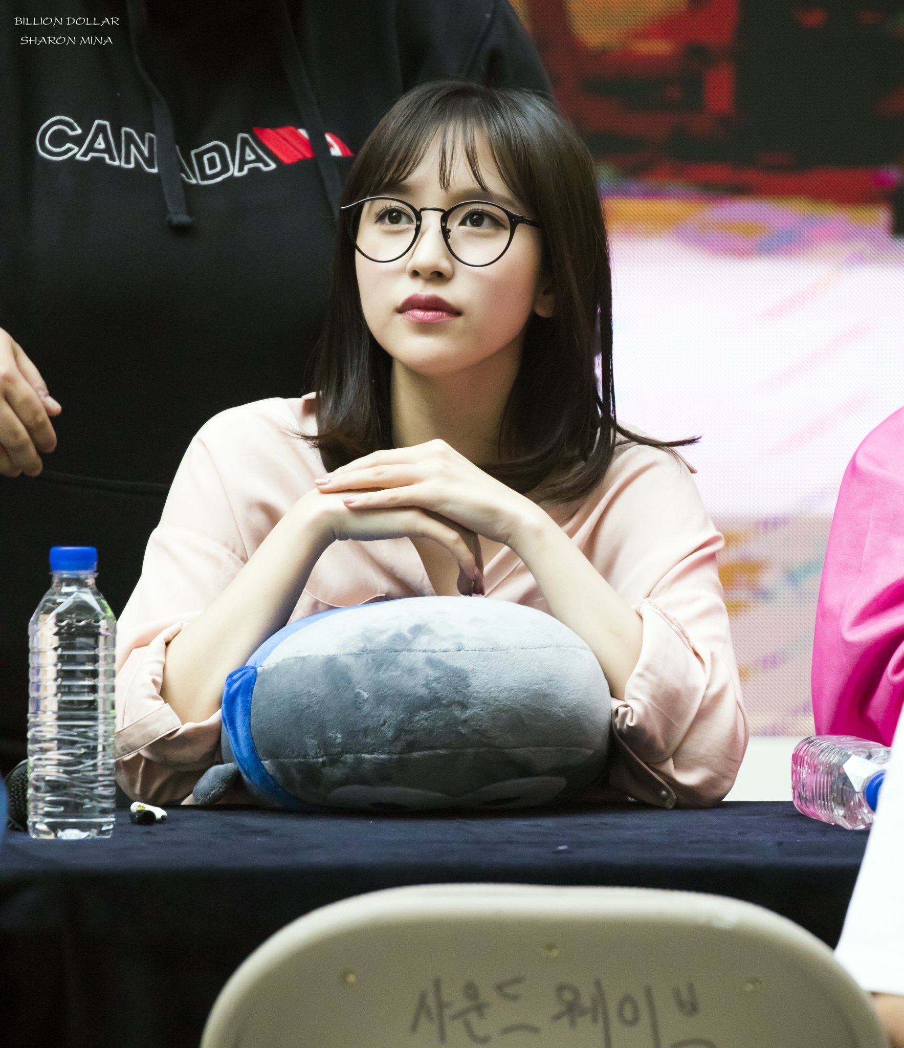 Mina with glasses twice