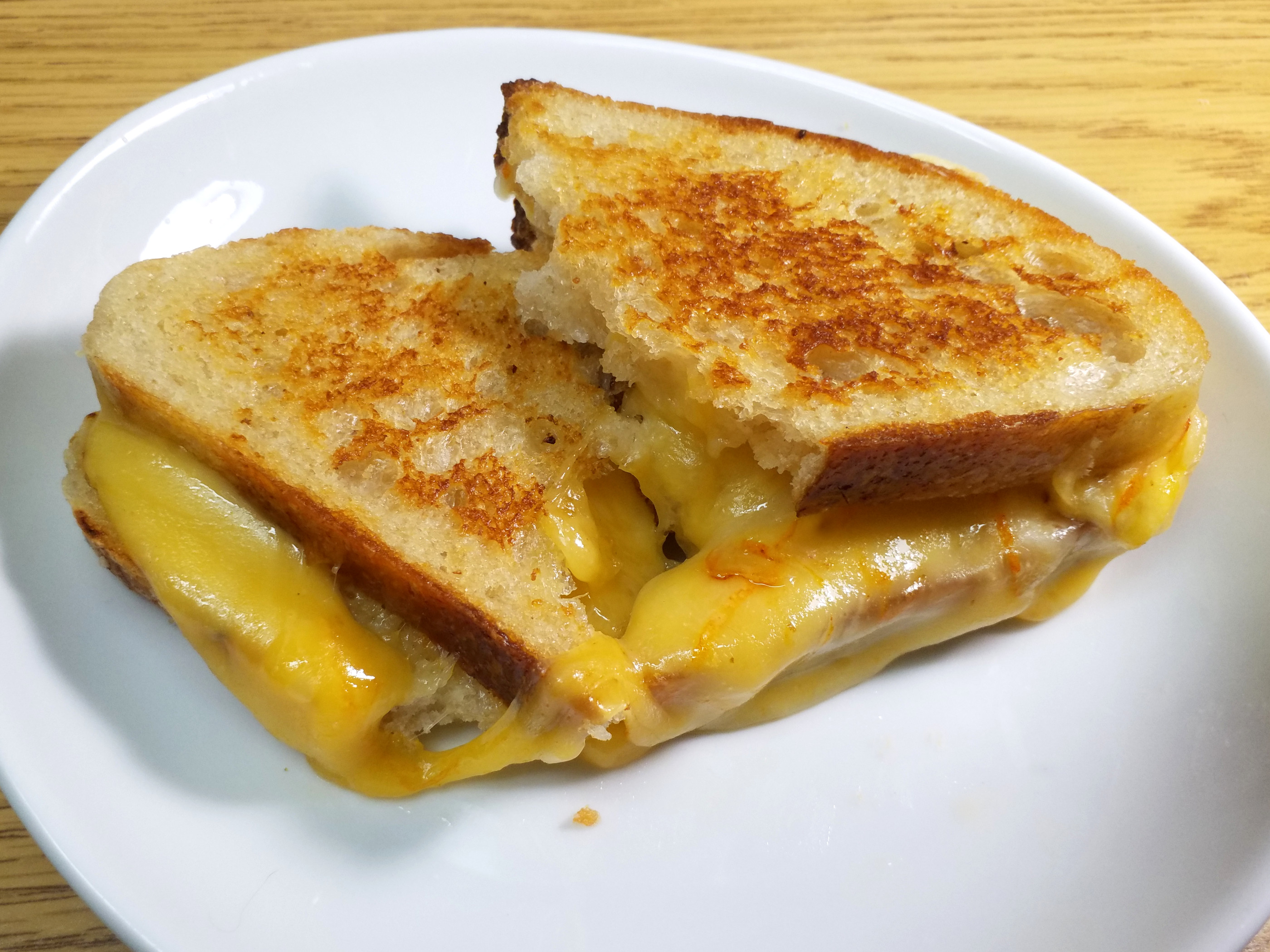 Muenster Gouda on today's sourdough r/grilledcheese