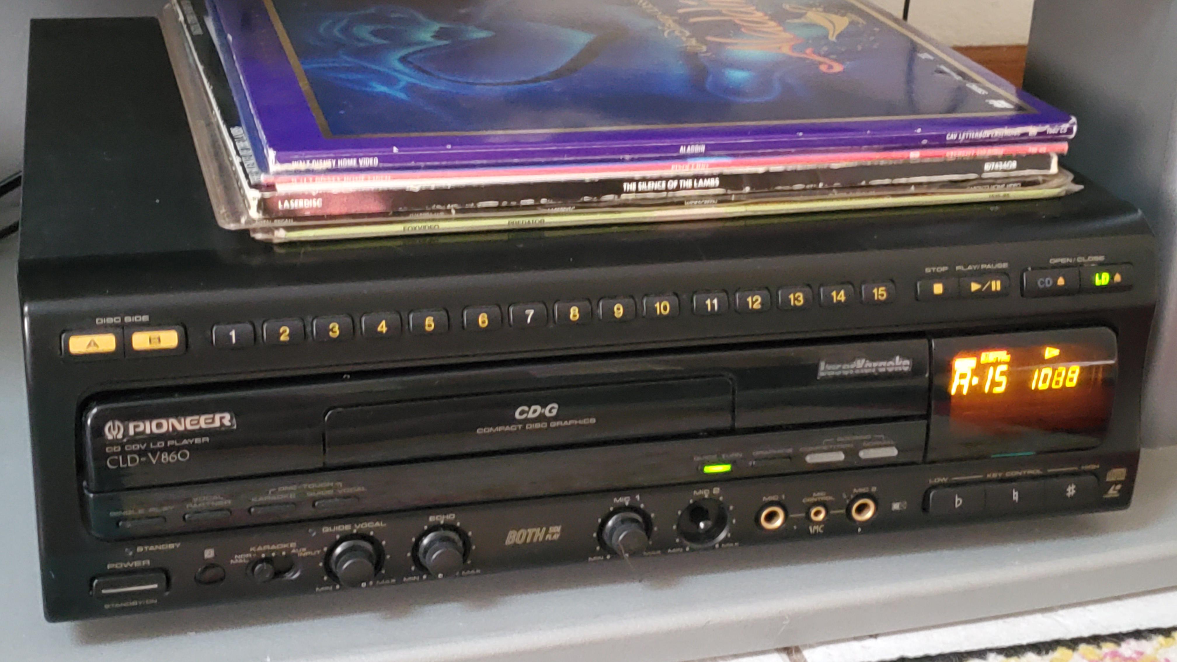 My first player, the Pioneer CLDV860 from 1995. Found at a thrift shop