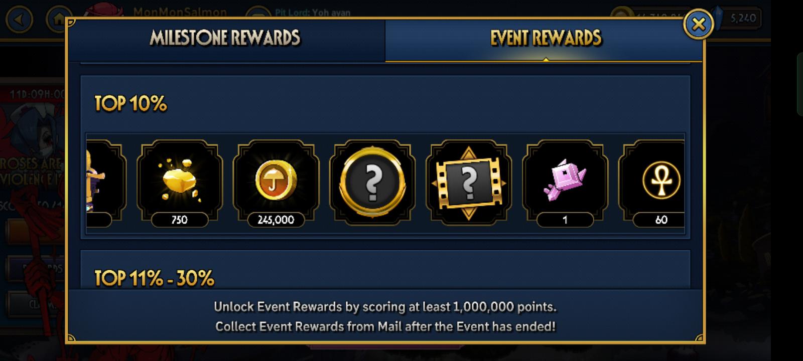 how much points do I need for top 10? r/SkullGirlsMobile