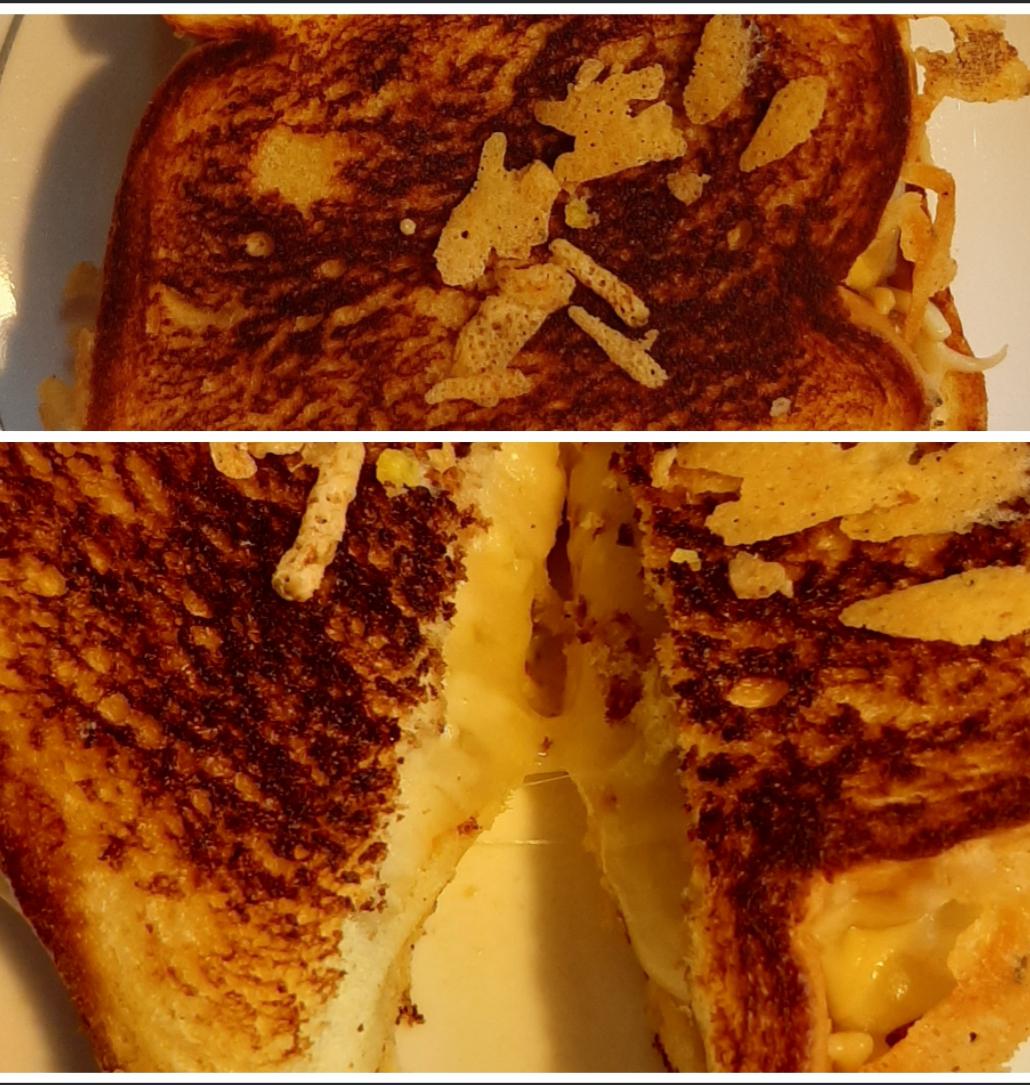 Pepper Jack, Gouda and Provolone on potato bread r/grilledcheese