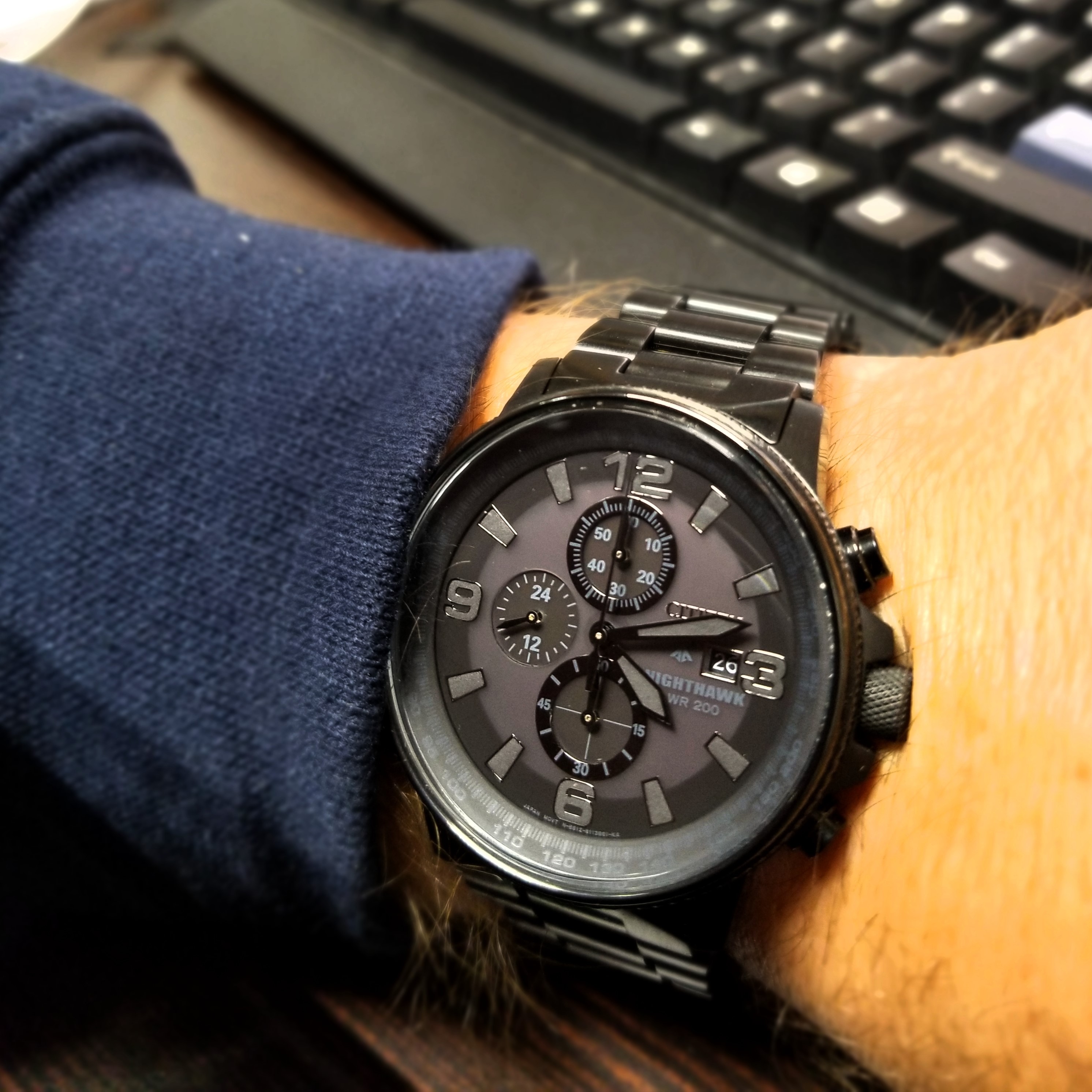 [Citizen] My first. The Nighthawk in all black. r/Watches