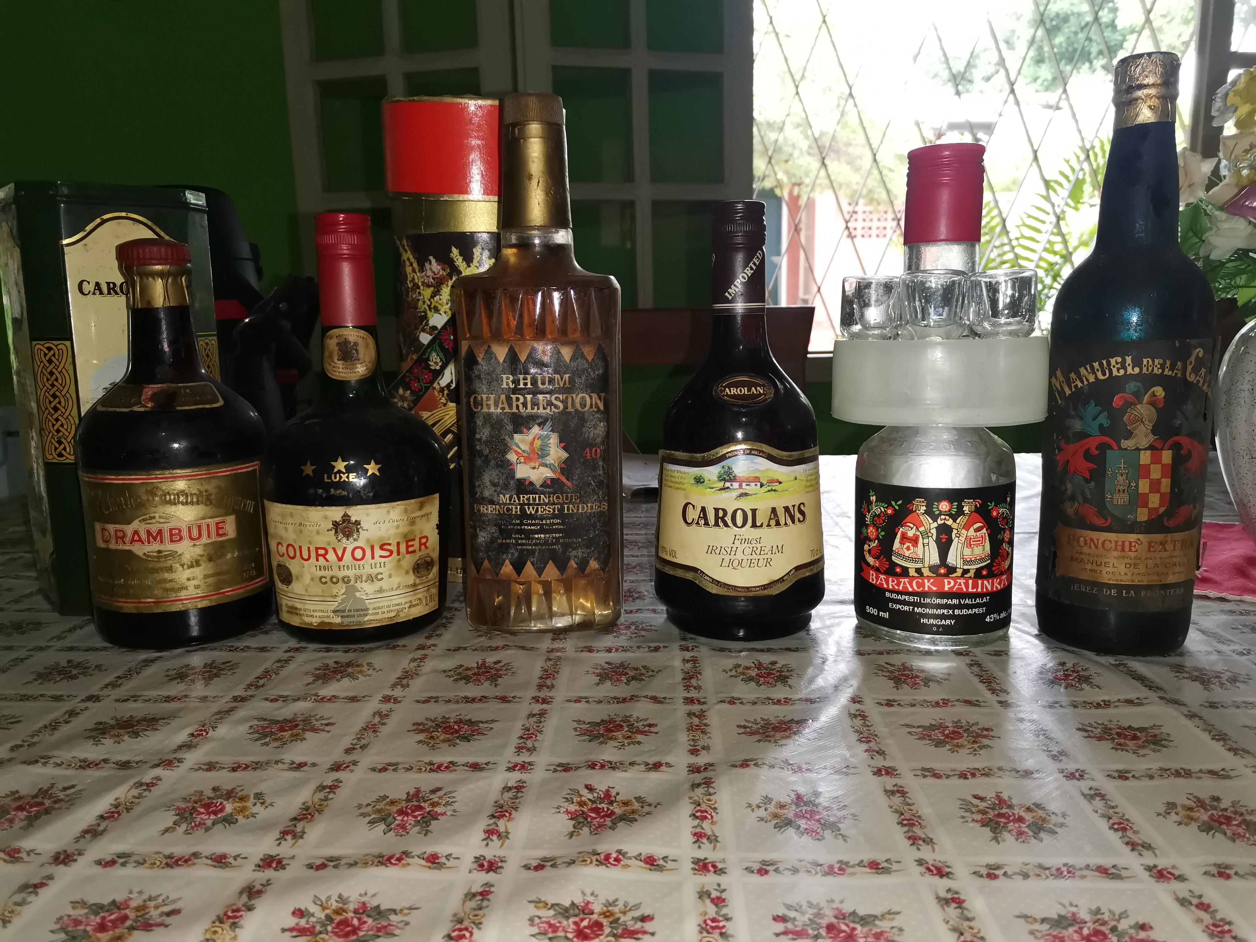 My great grandfather collected liquor bottles from all the places he