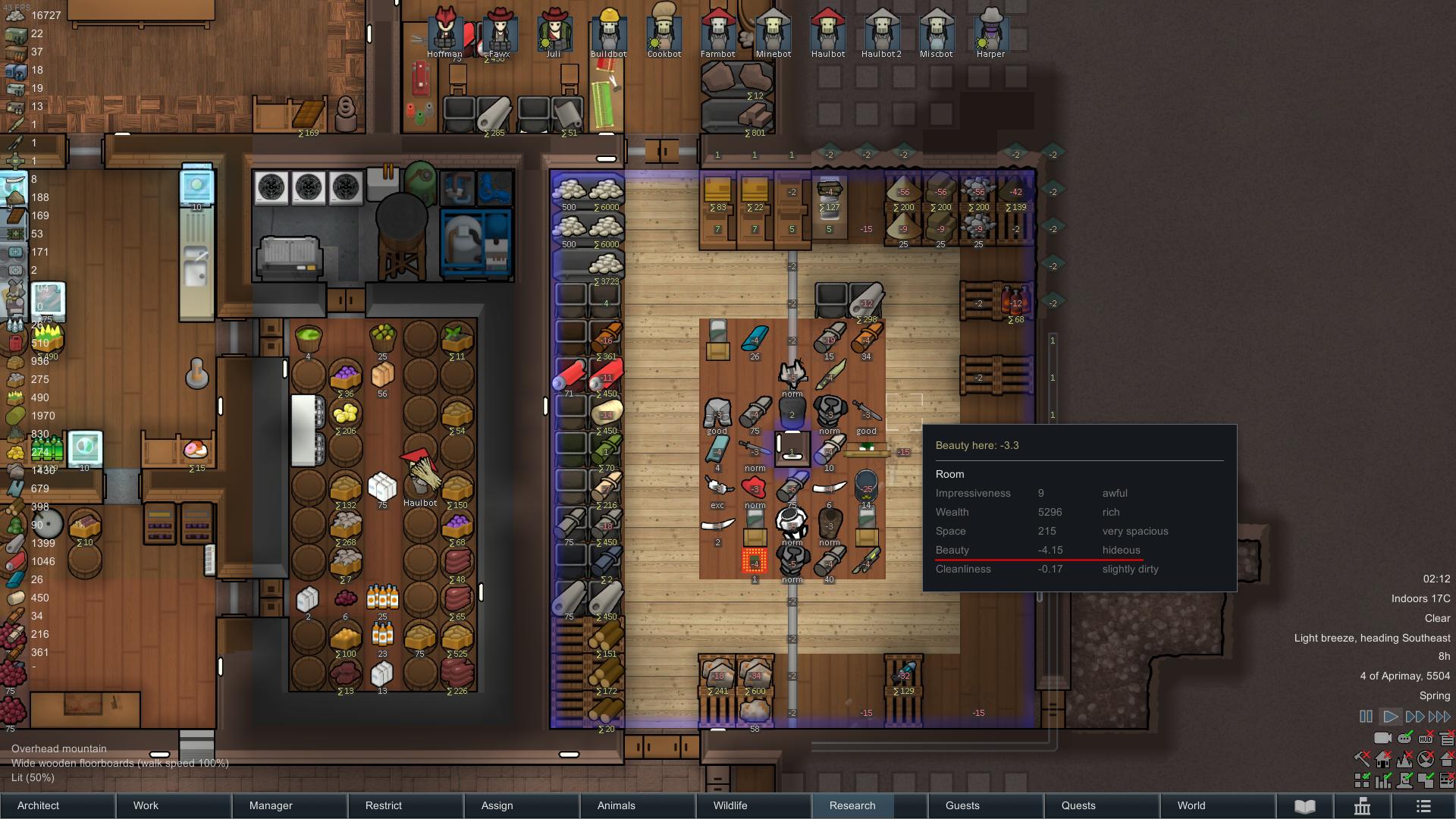 Hideous storage room. r/RimWorld