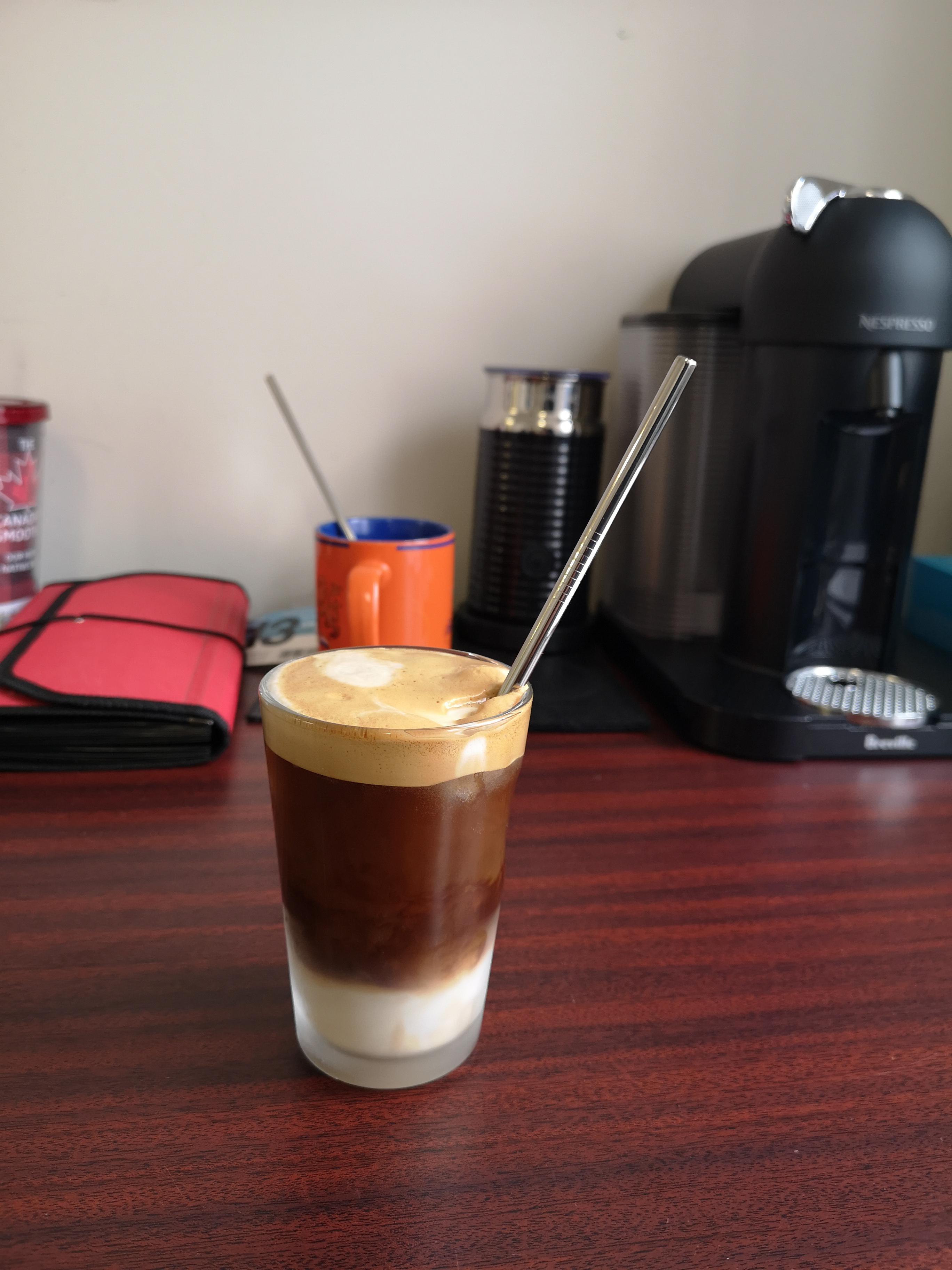 Made my very own Long Black Over Iced Coffee! nespresso