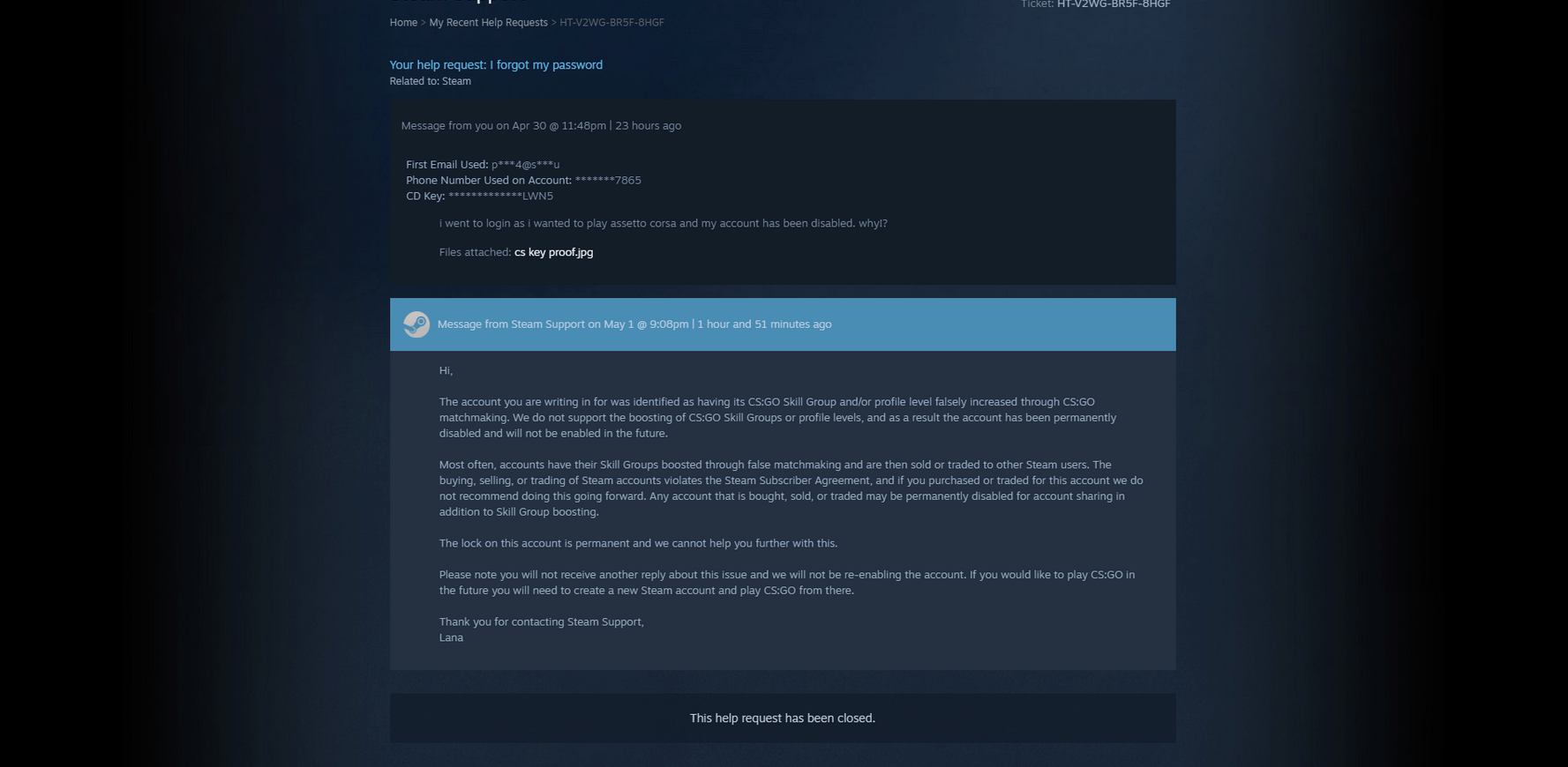 Valve is locking Steam accounts used in CSGO boosting r/GlobalOffensive