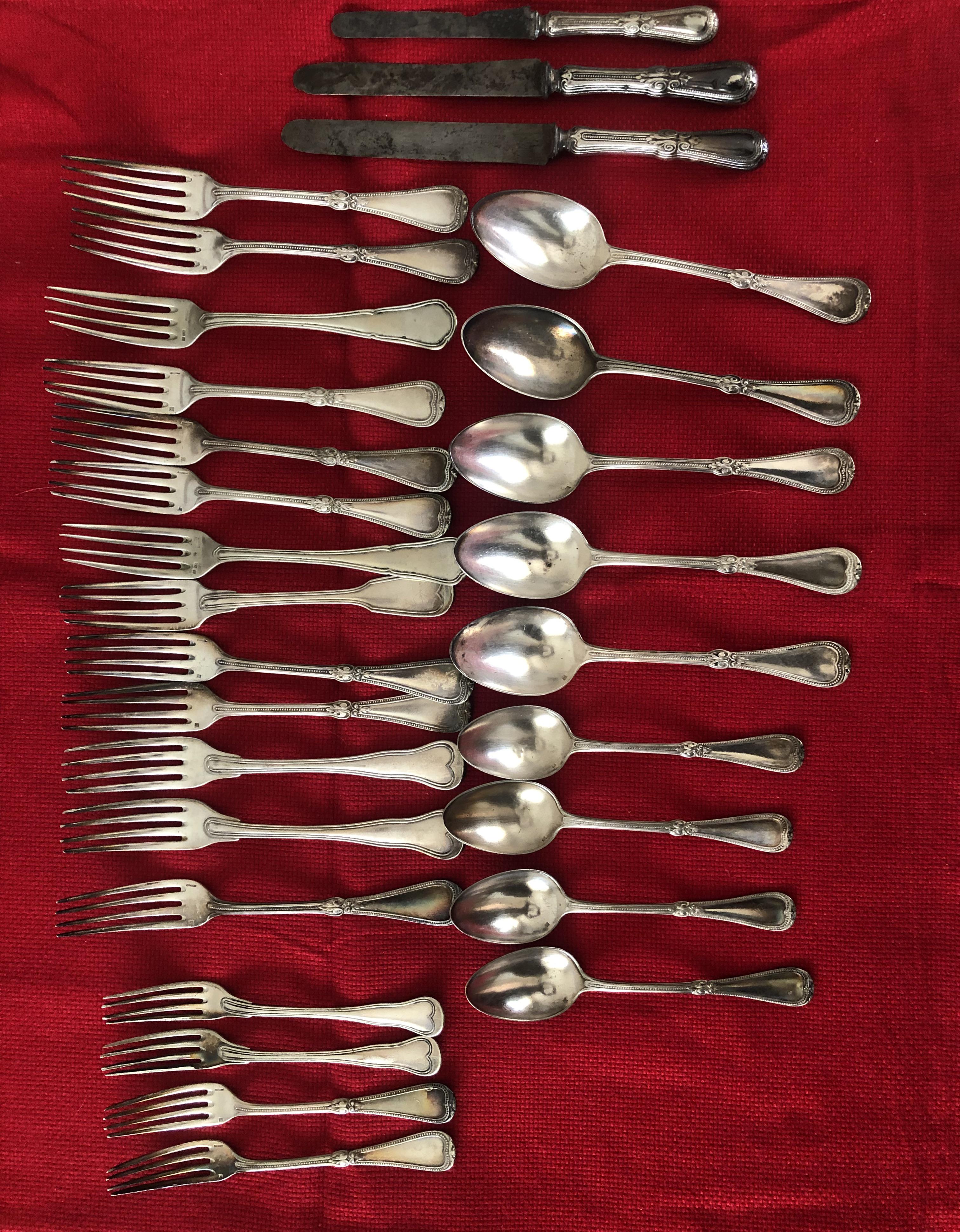 Silverware made by French Christopher company, around 1890, molds are