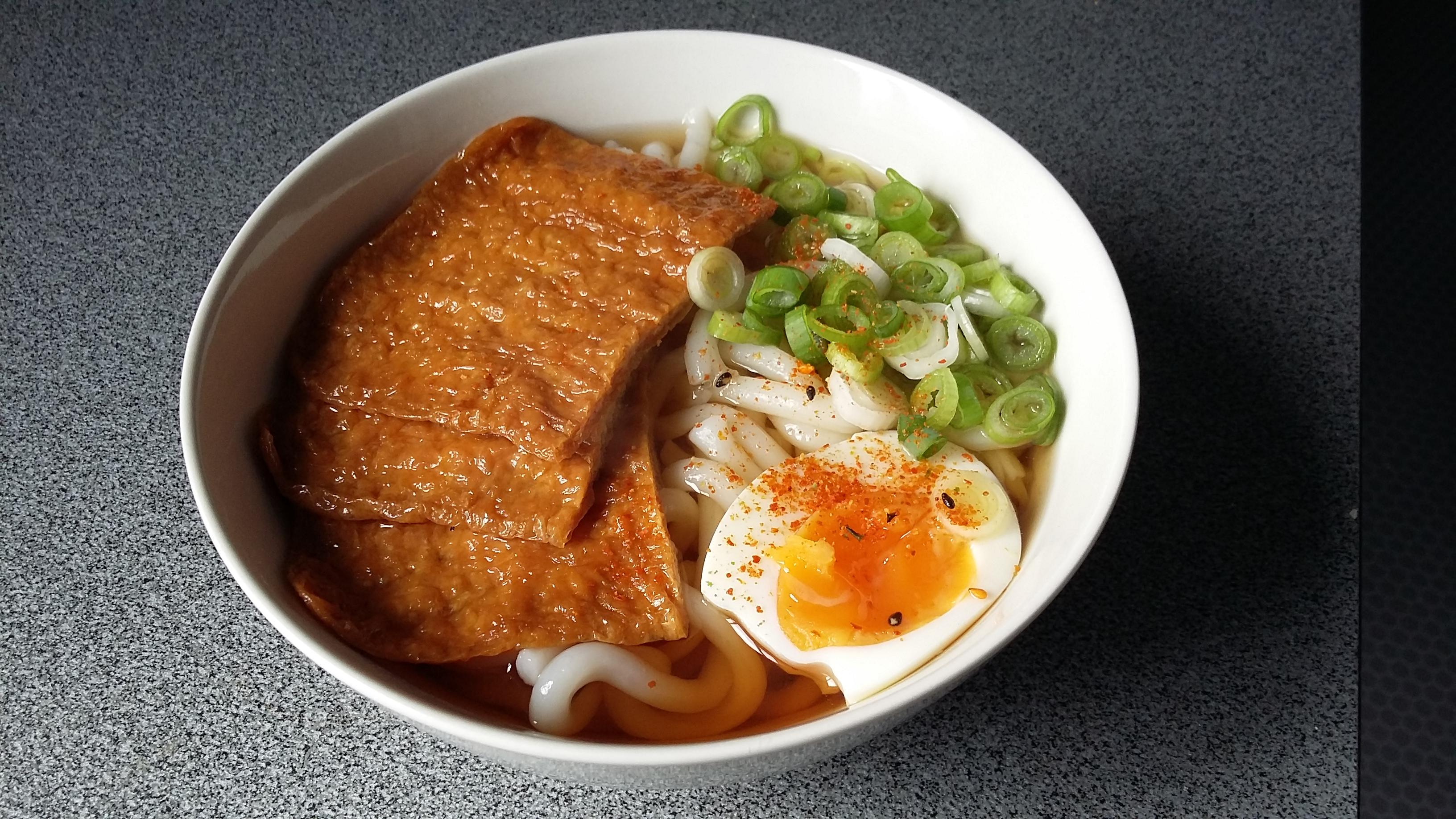 I made some Kitsune udon r/JapaneseFood