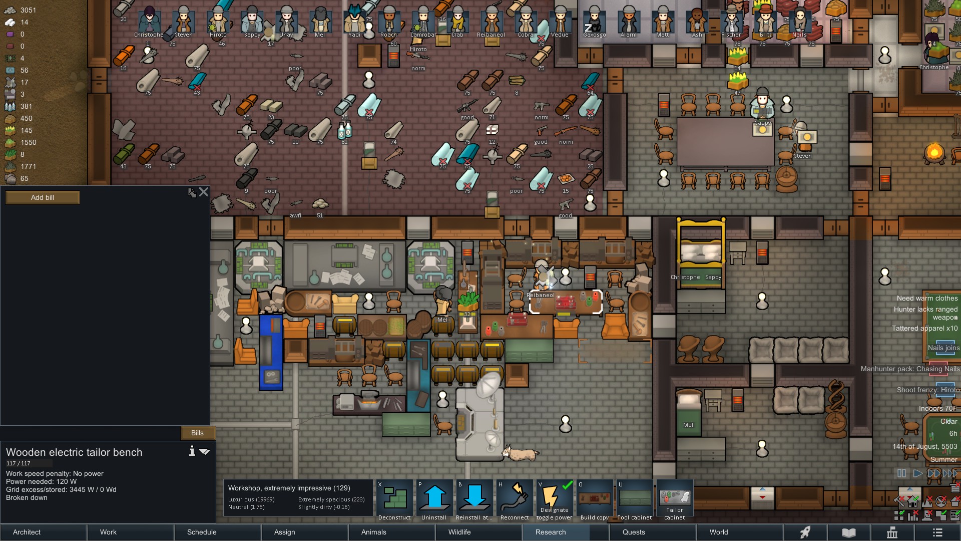 Brand new, less than 1 day old electric tailor bench already broken and