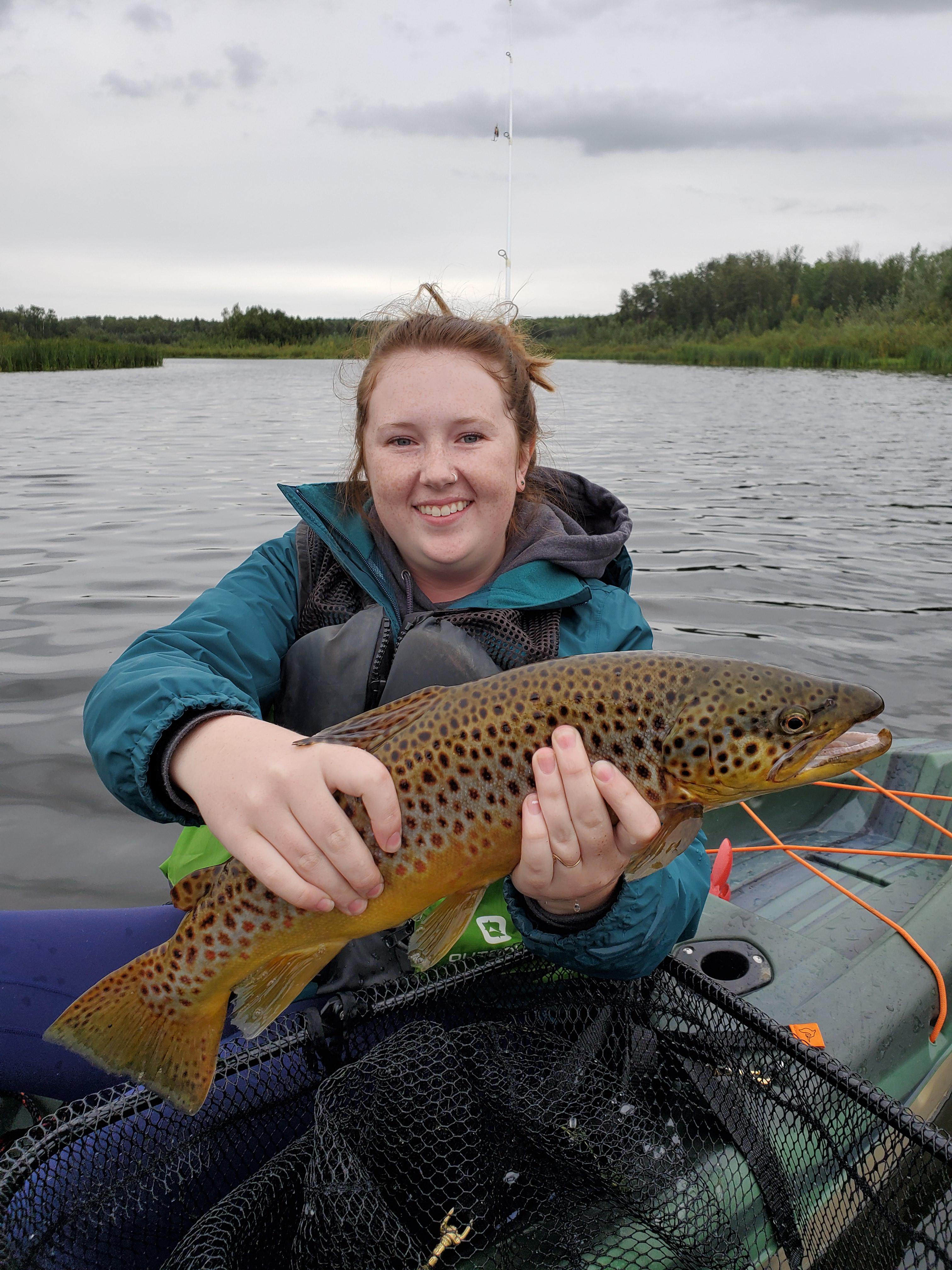 First trout on my kayak today! r/kayakfishing